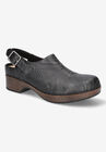 Starlee Clog, BLACK TOOLED LEATHER, hi-res image number null