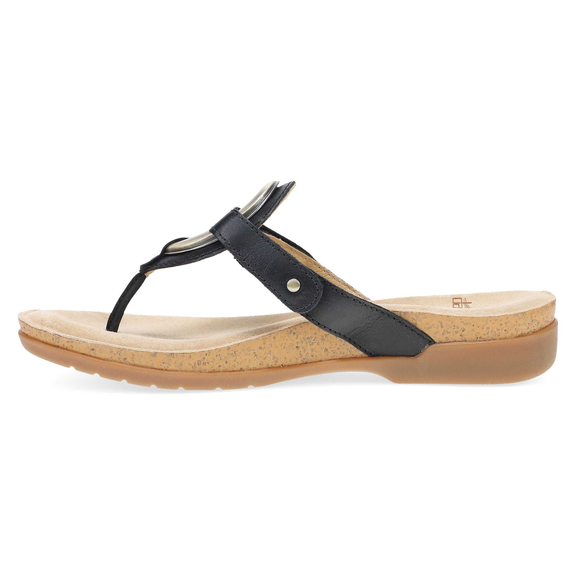 Rosalia Leather Sandal, BLACK, alternate image number 6