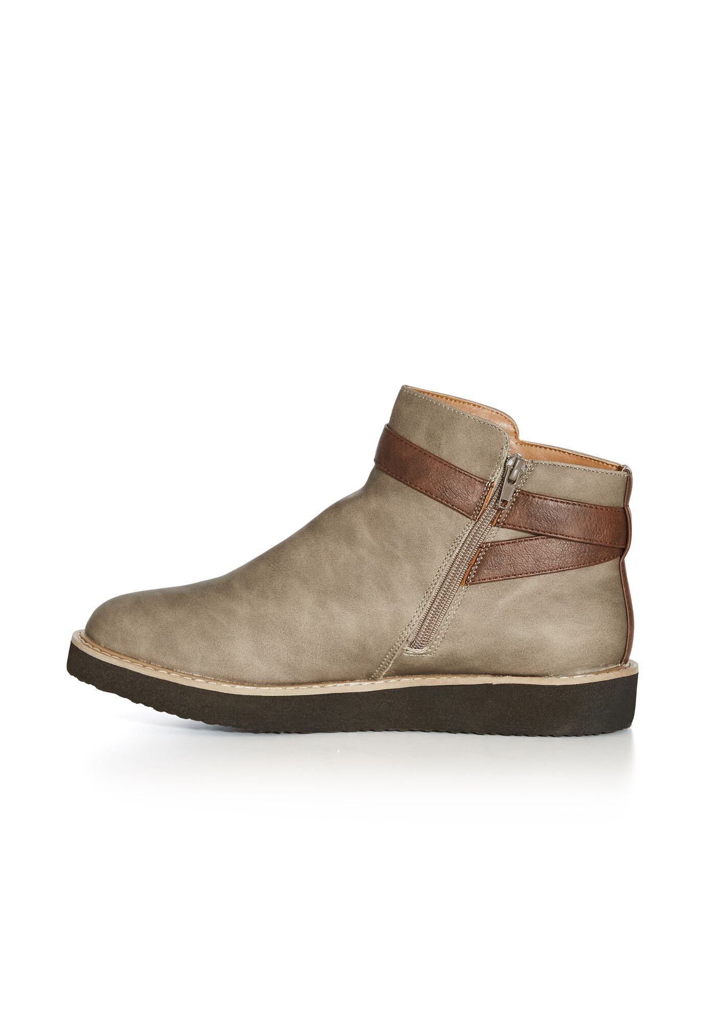 Valentina Wide Width Ankle Boot, GREY, alternate image number 3