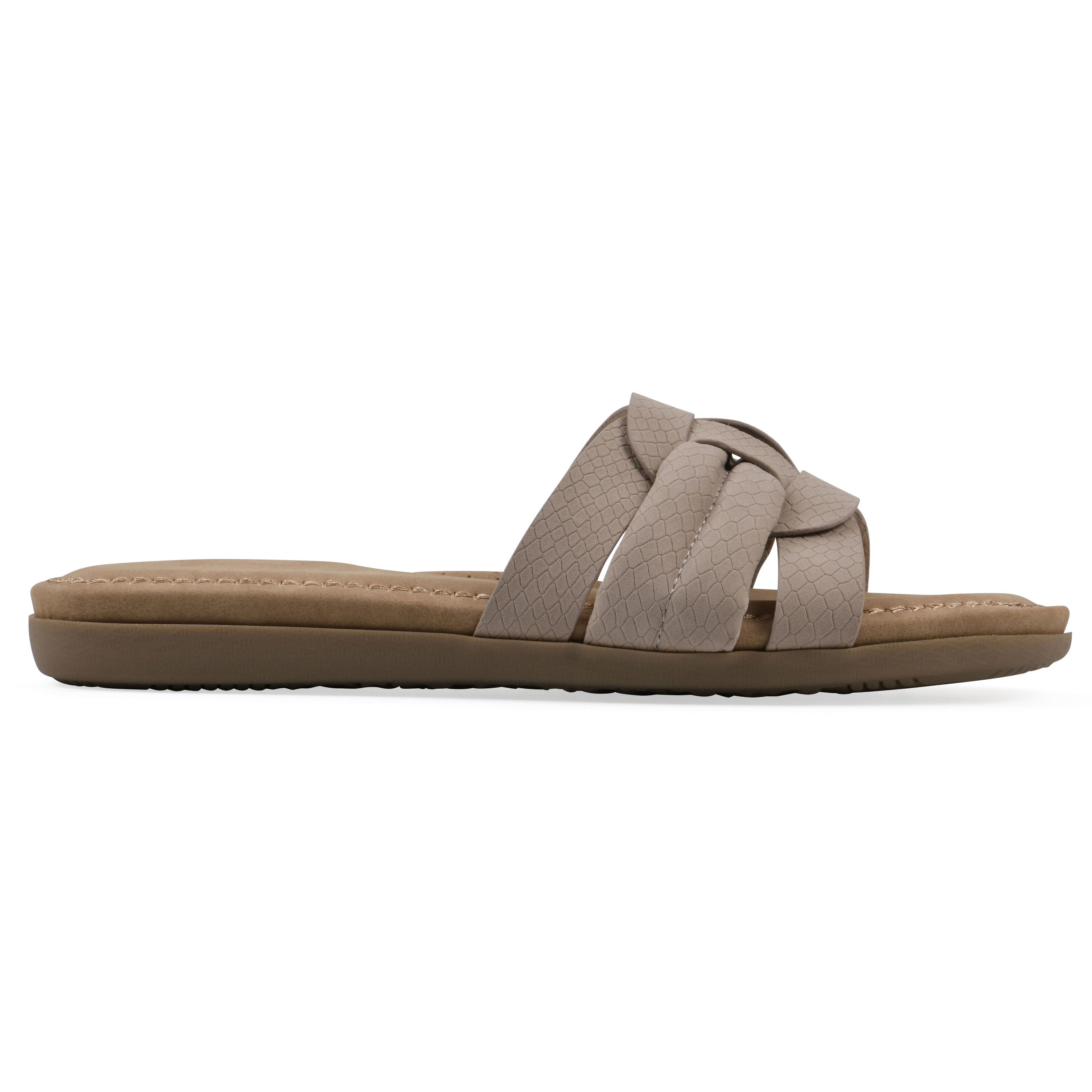 Fraley Slide Sandal, TAUPE EMBOSSED, alternate image number 2