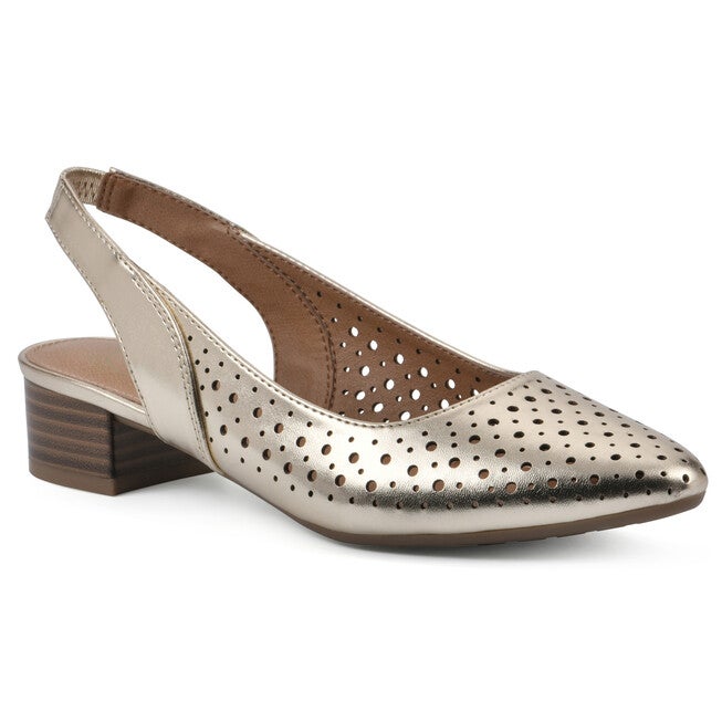 Boronic Slingback Heel, LIGHT GOLD METALLIC, hi-res image number null