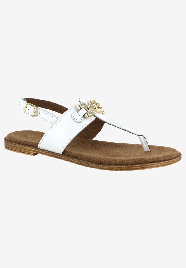 Lin-Italy Sandal , WHITE LEATHER, hi-res image number null