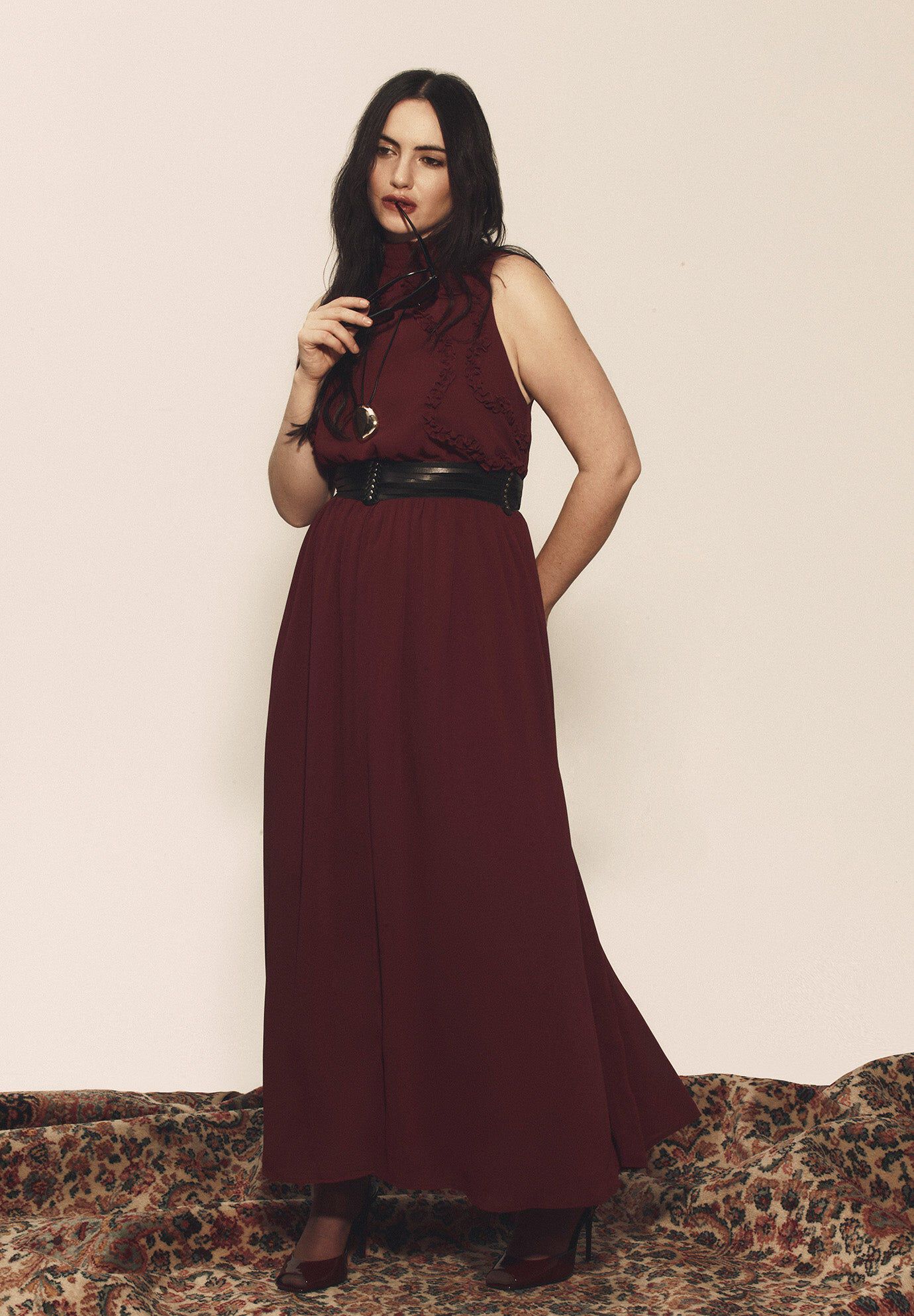 Ruffle Detail Maxi Dress