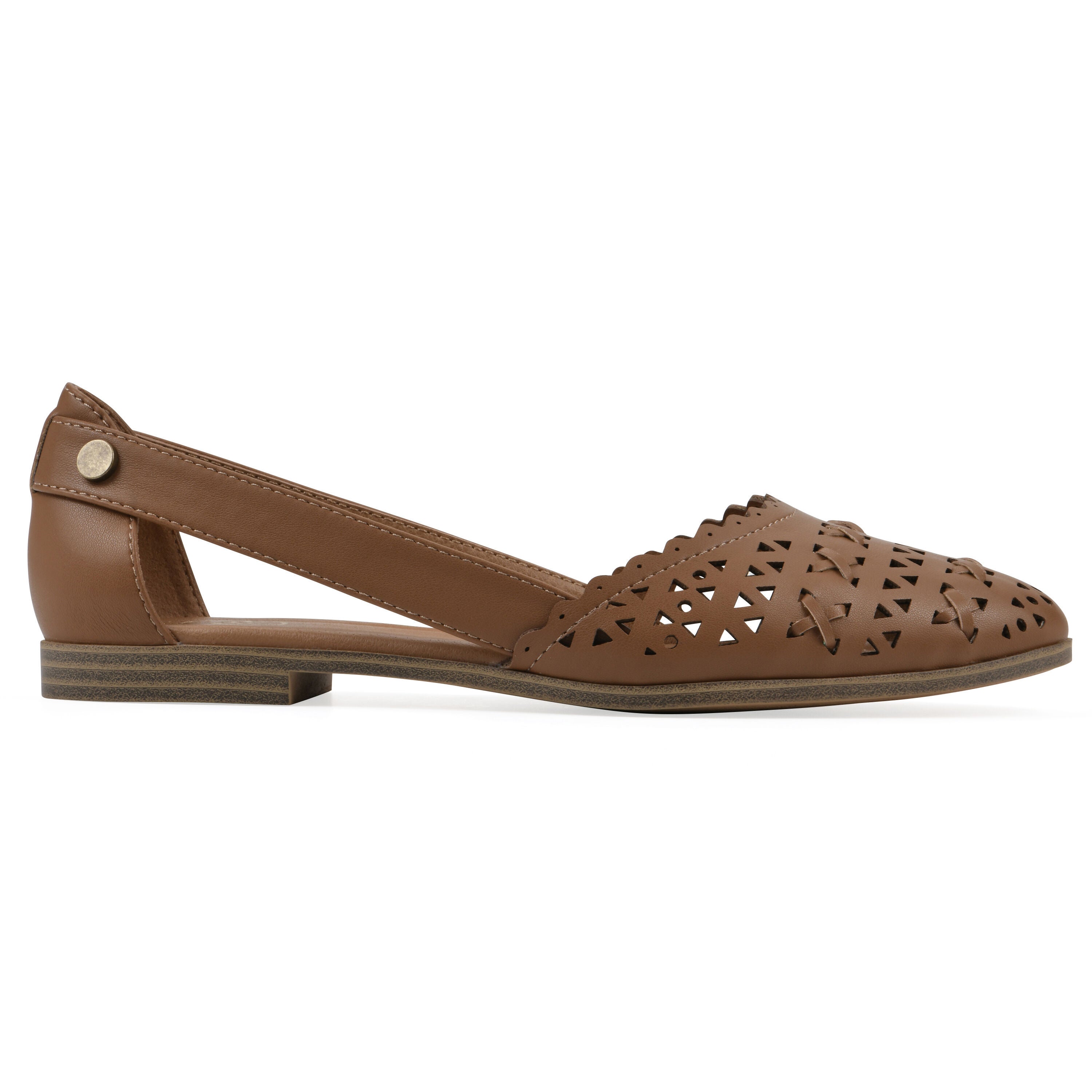 Nobler Pointed Toe Flat, TAN SMOOTH, alternate image number 2