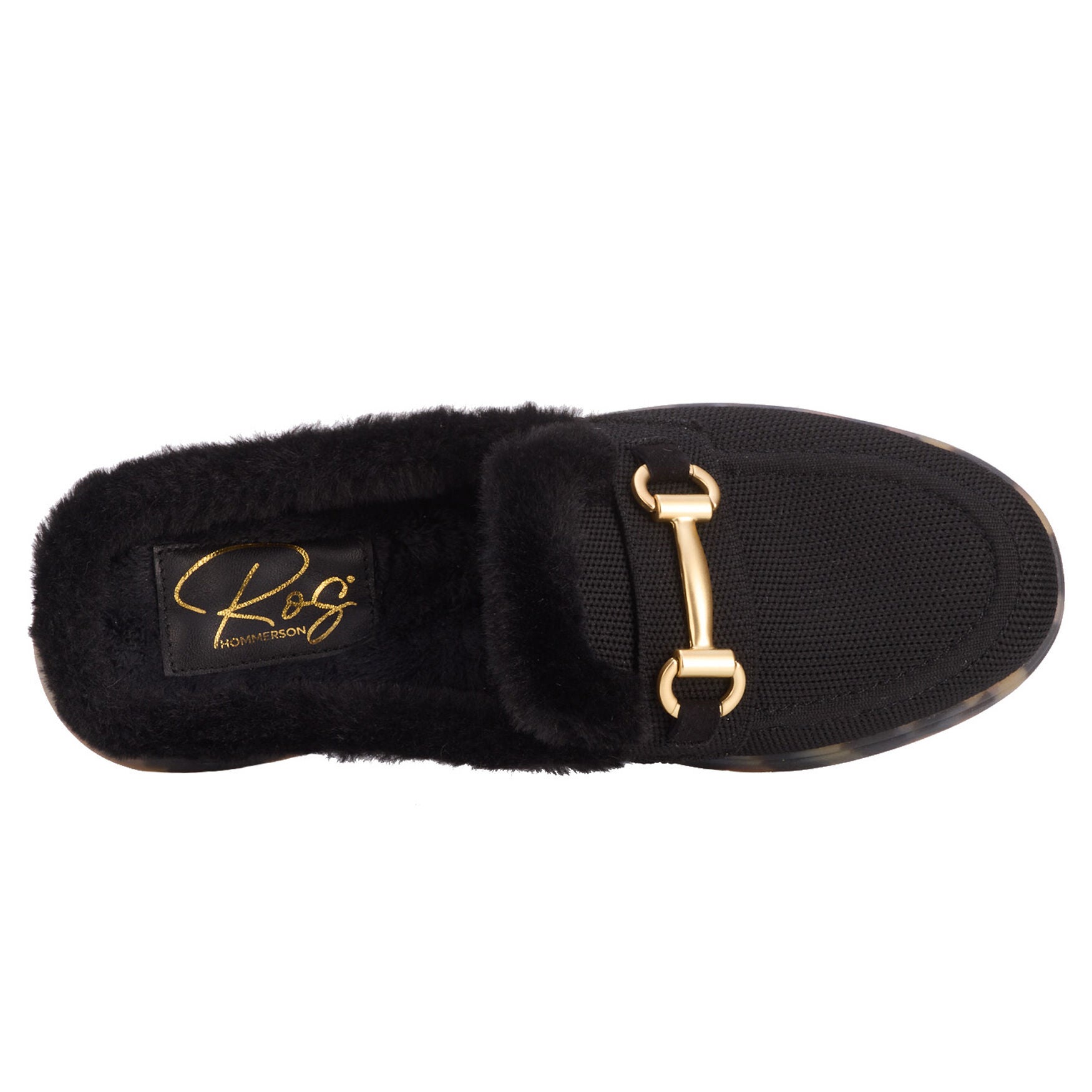 Gigi Faux Fur Slide, BLACK, alternate image number 5