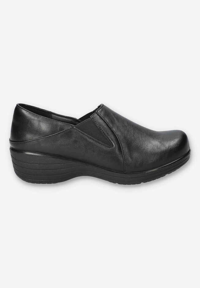 Domino Slip-Resistant Clog, BLACK, alternate image number 2