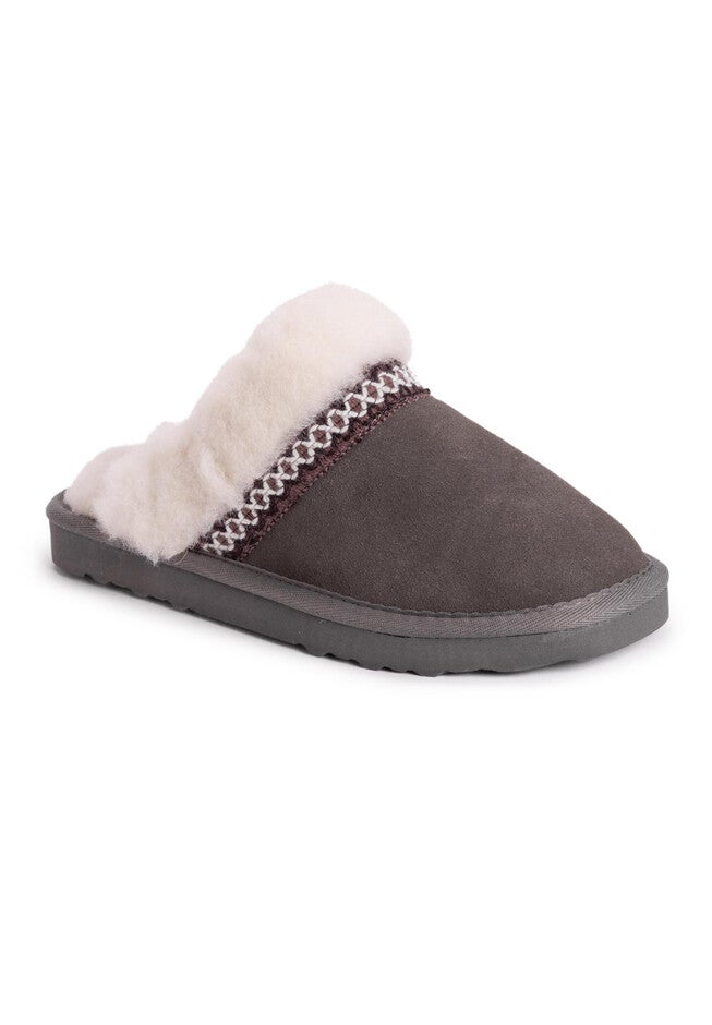 Dawn Suede Scuff Slipper by Muk Luks®, FROST GREY, hi-res image number null