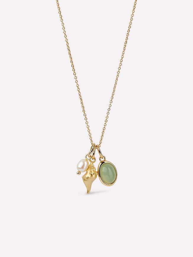 Ocean Gold Charm Necklace, GOLD, hi-res image number 0
