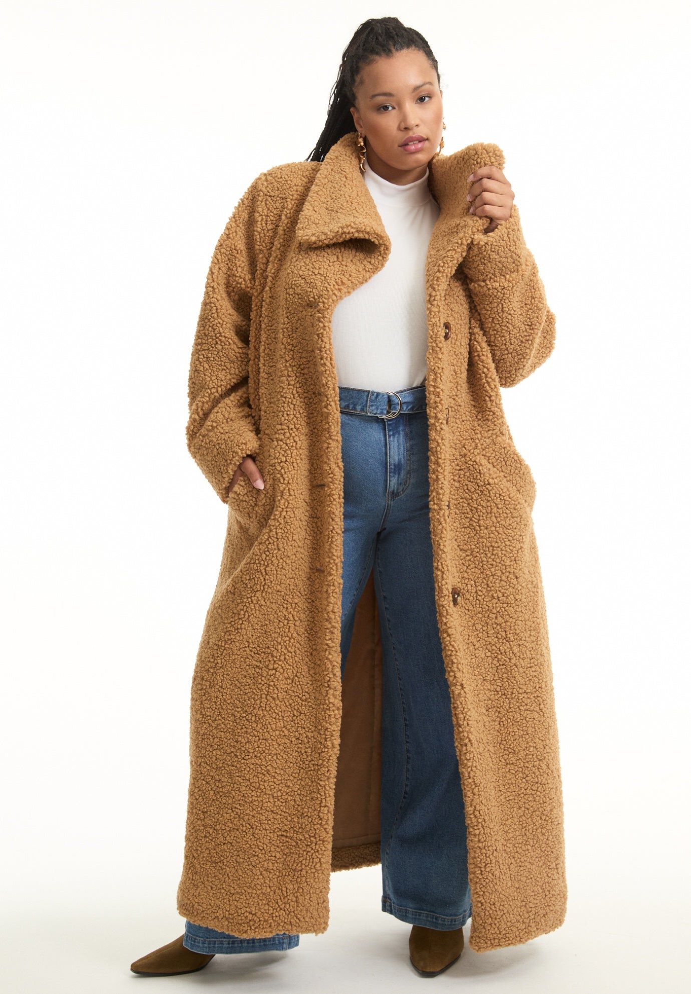 Maxi Teddy Fleece Coat