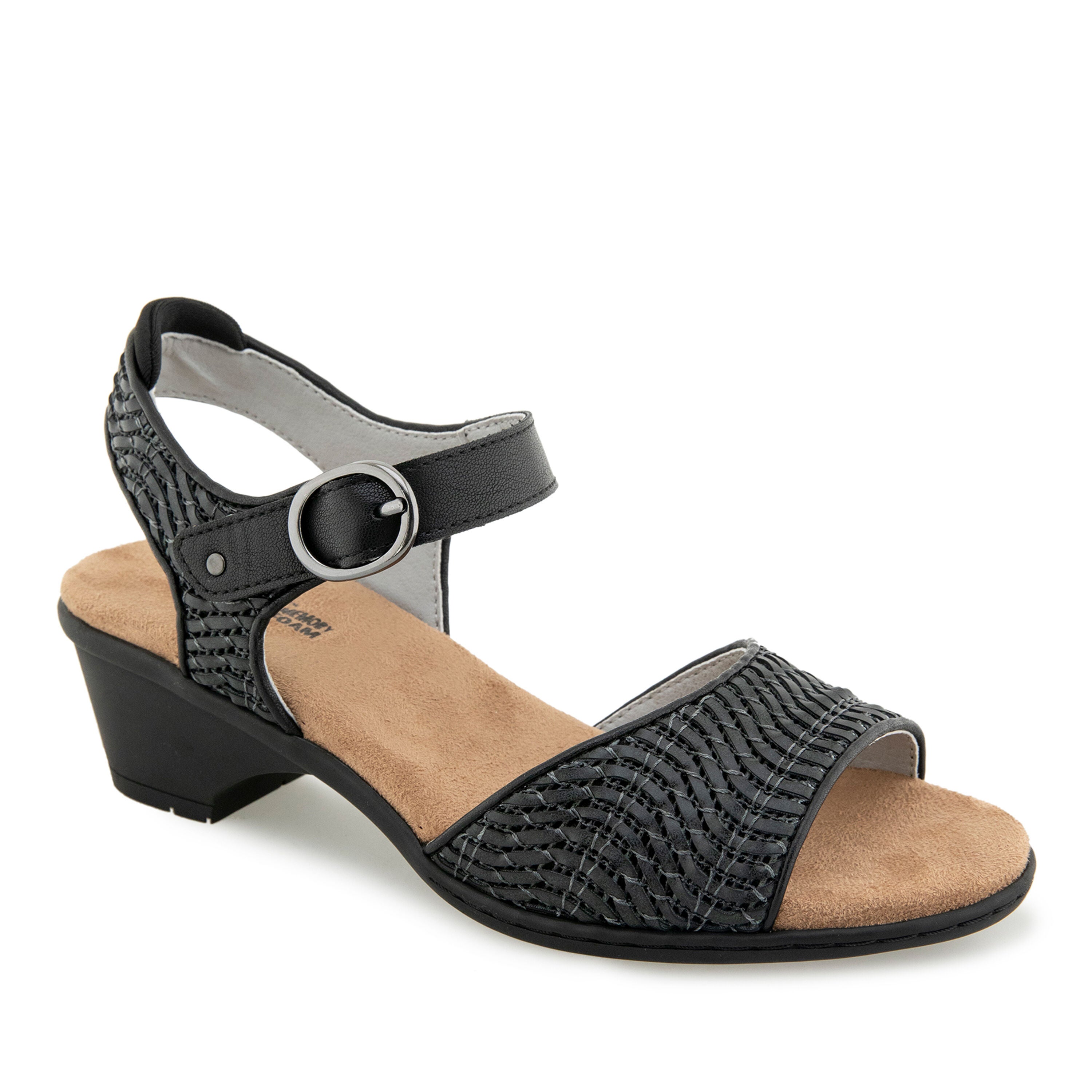 Jule Hook and Loop Wedge Sandal, BLACK, hi-res image number 0