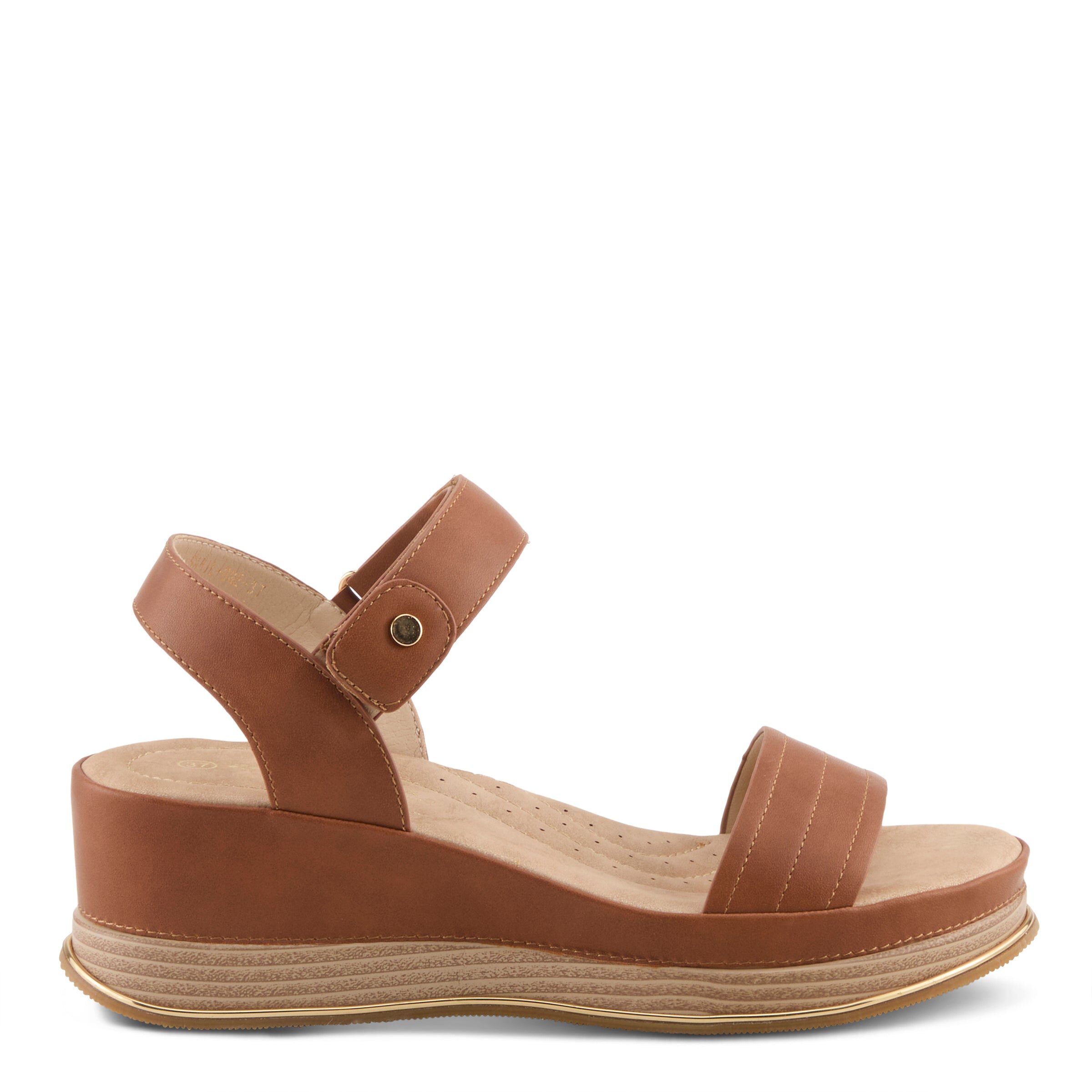 Sahil Wedge Sandal, CAMEL, alternate image number 4