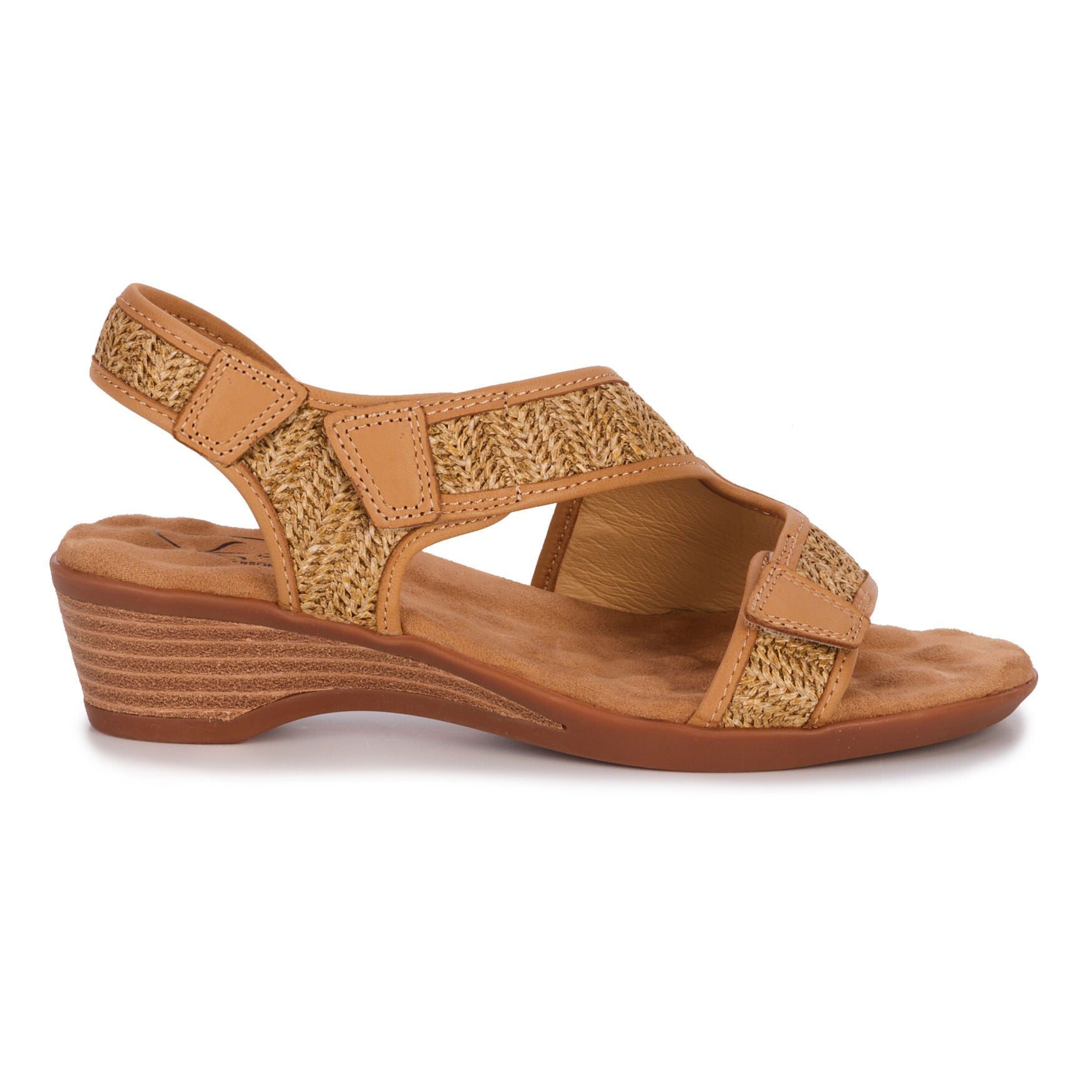 Kimmi Sandal, TAN RAFFIA LEATHER, alternate image number 2