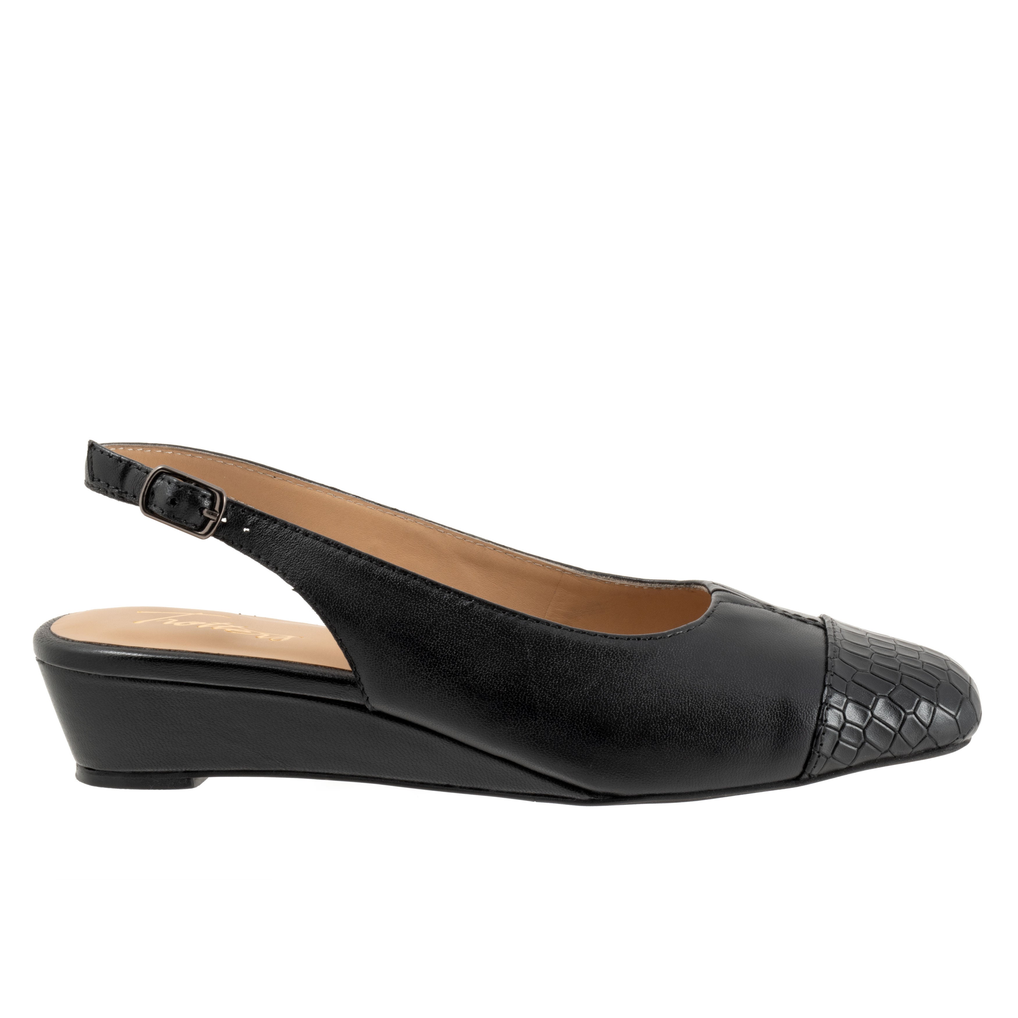 Dea Wedge Pump, BLACK CROCO, alternate image number 4