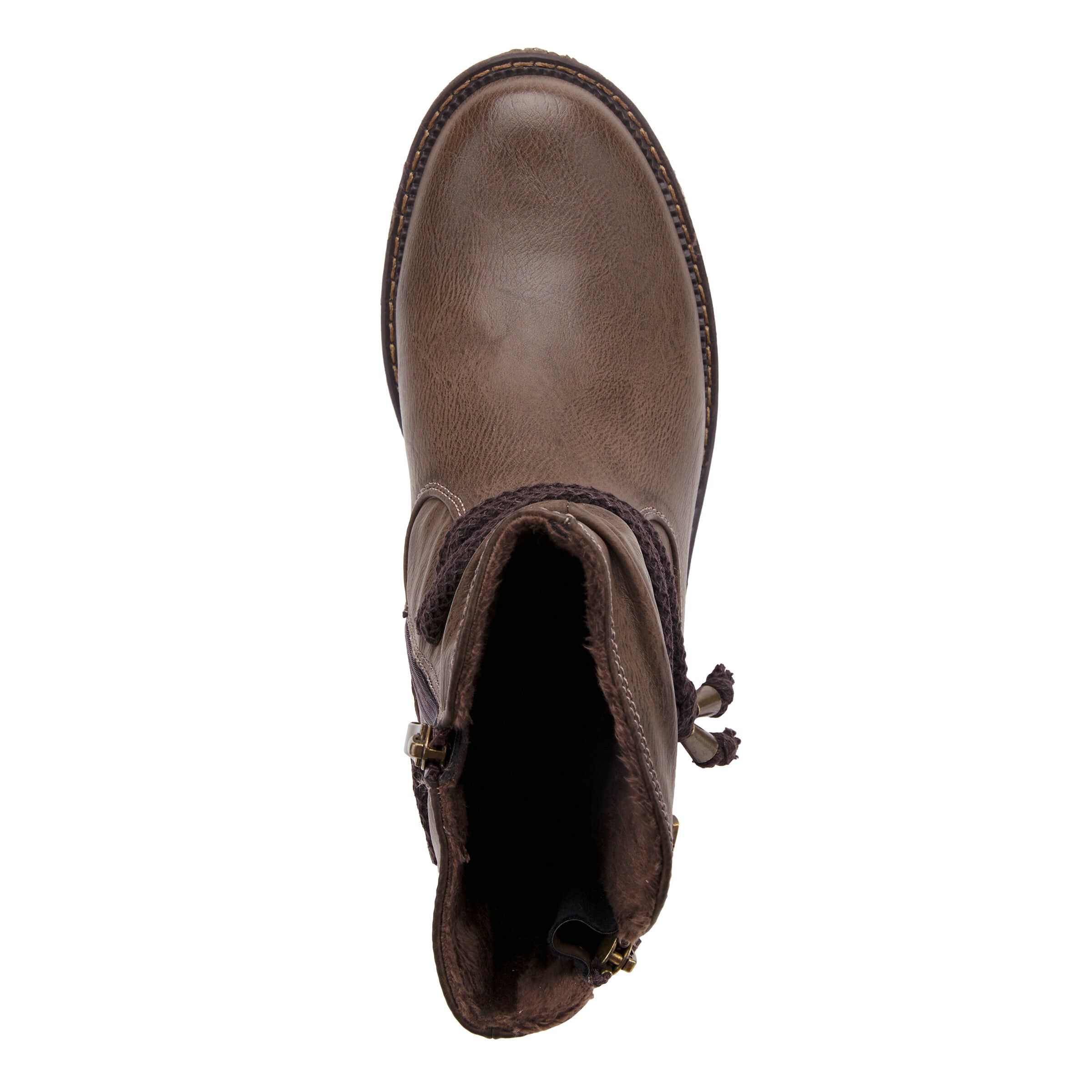 Kathie Mid Calf Boots, TAUPE, alternate image number 3