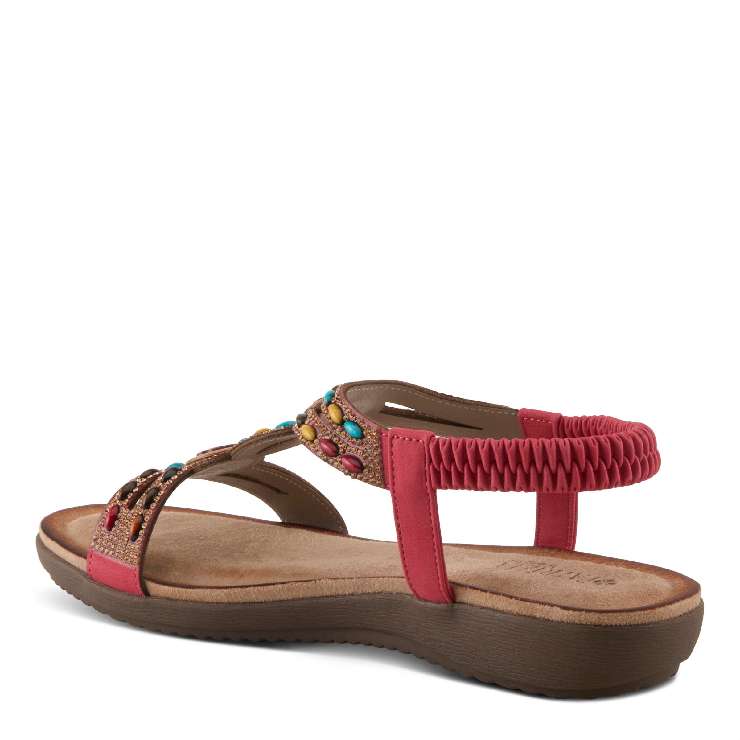Ponyo Ankle Strap Sandal, RED, alternate image number 6