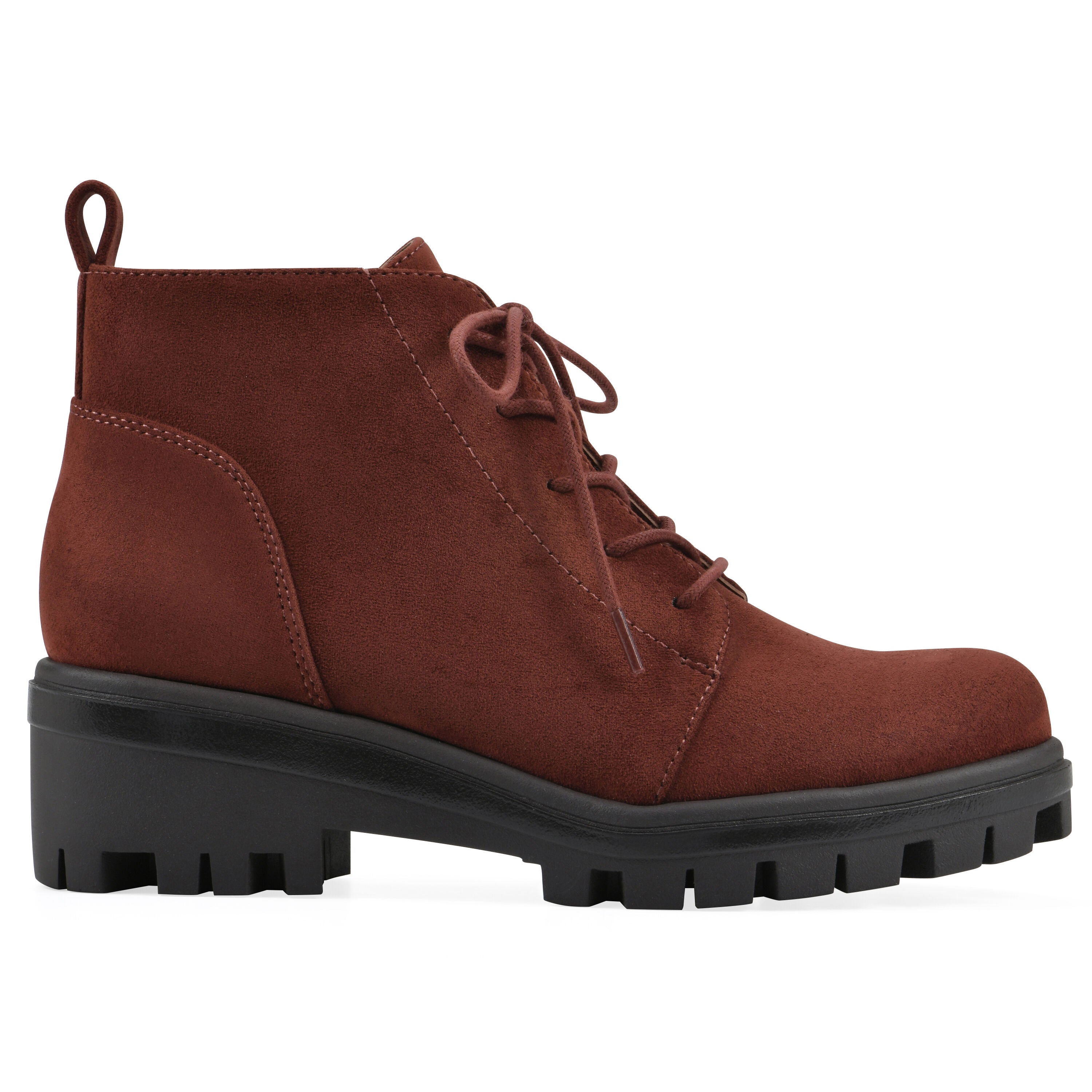 Tariq Lug Sole Lace-Up Bootie, RUST, alternate image number 2