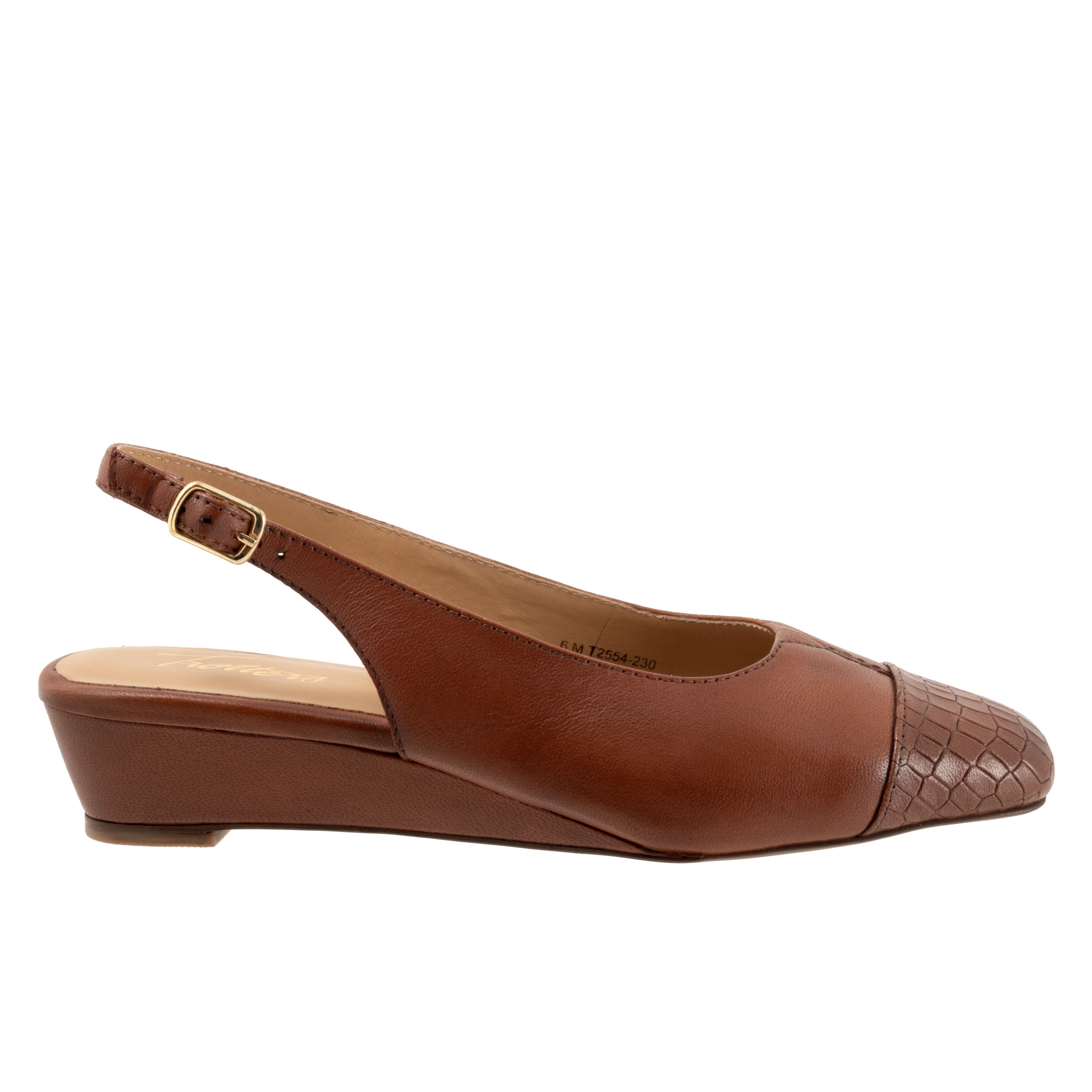 Dea Wedge Pump, DARK COGNAC CROCO, alternate image number 4