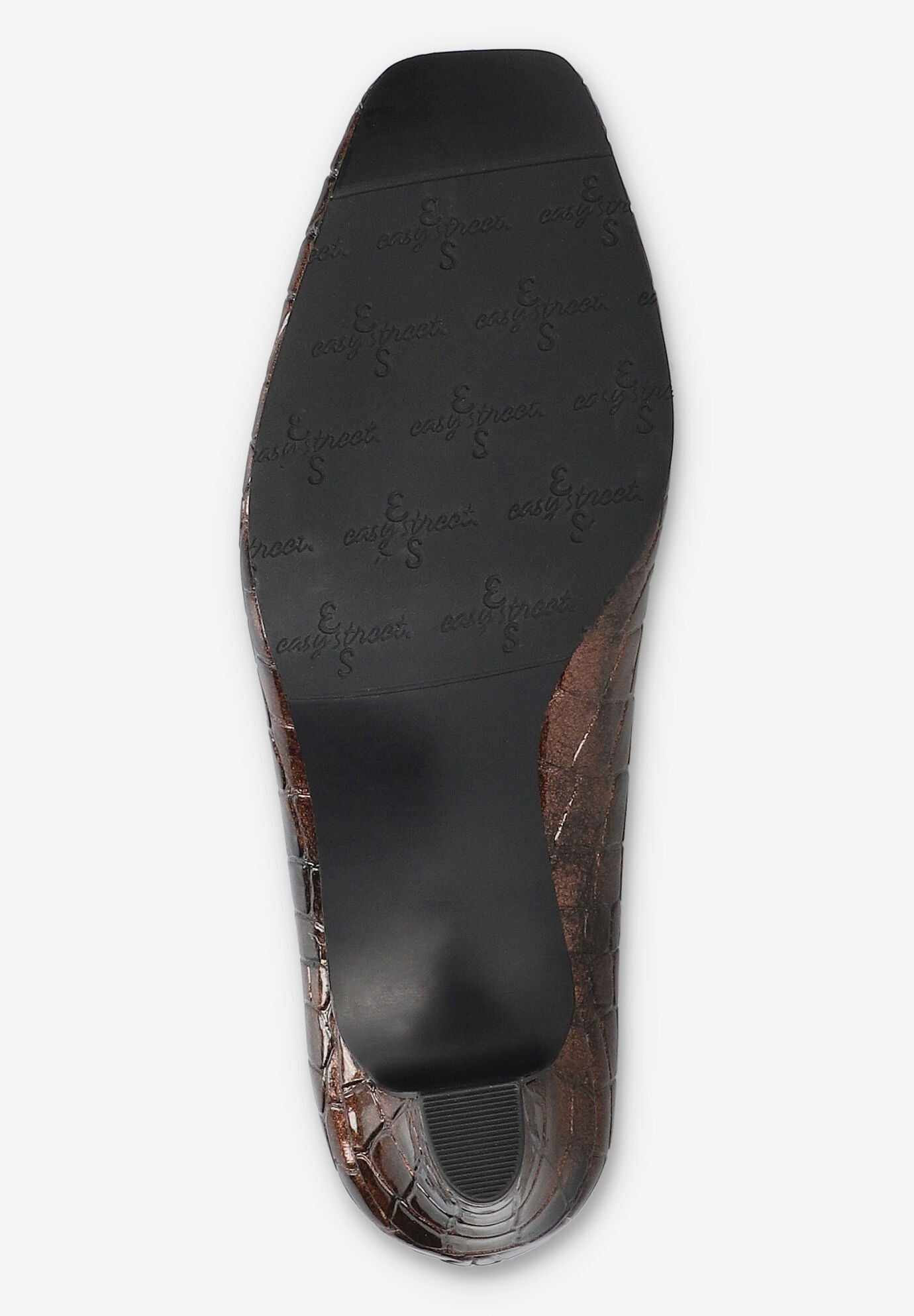 Poet Square Toe Pump, BRONZE PATENT CROCO, alternate image number 5