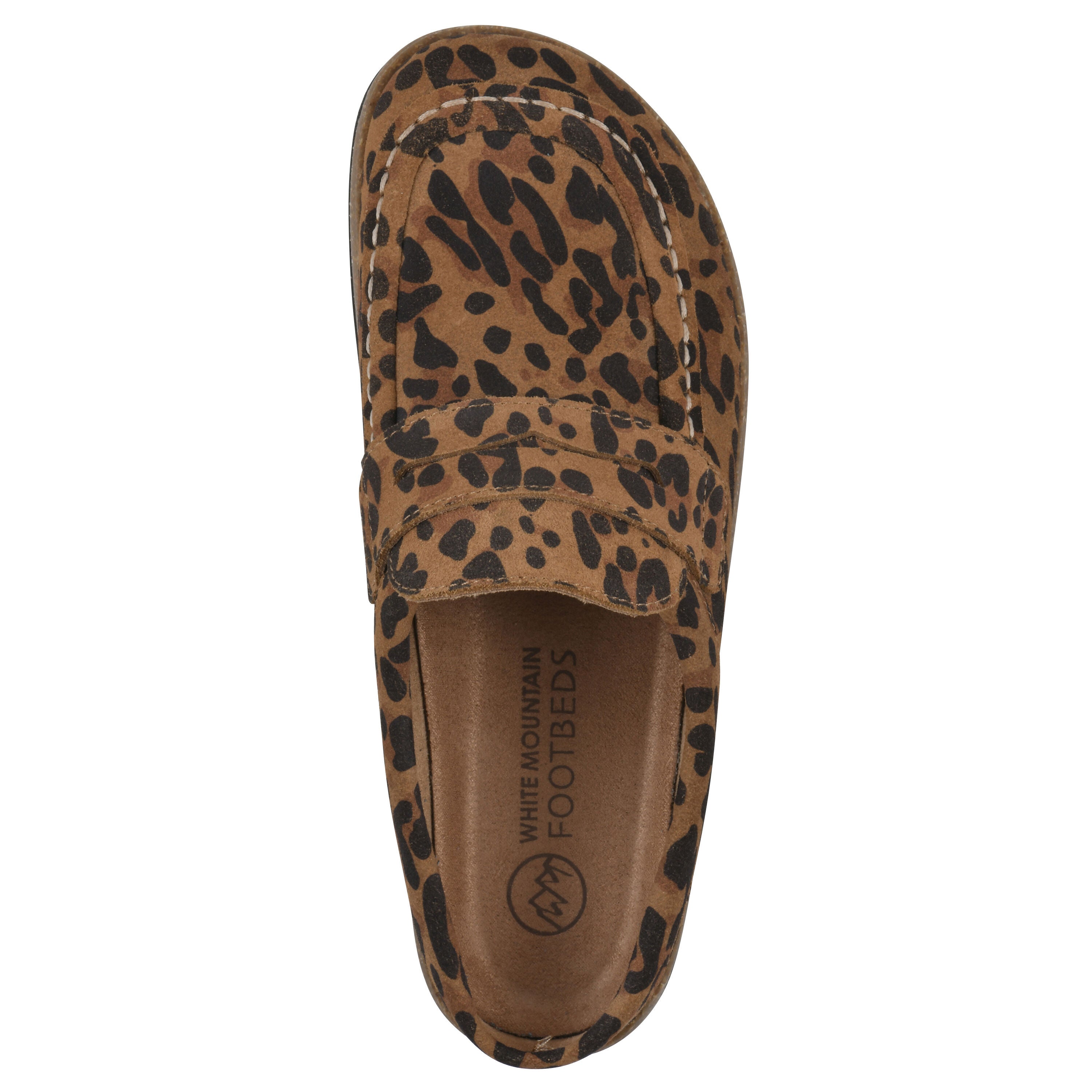 Brinlee Footbeds Clog, BROWN LEOPARD SUEDE, alternate image number 4
