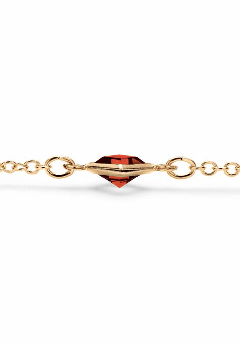 Gold Tone Endless 48" Necklace with Princess Cut Birthstone, , on-hover image number null