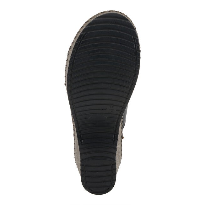 Deltana-Smooth Sandal, BLACK, alternate image number 6