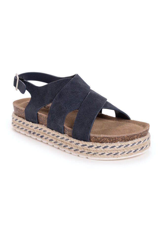 Beach Bingo Platform Sandals, NAVY, hi-res image number 0