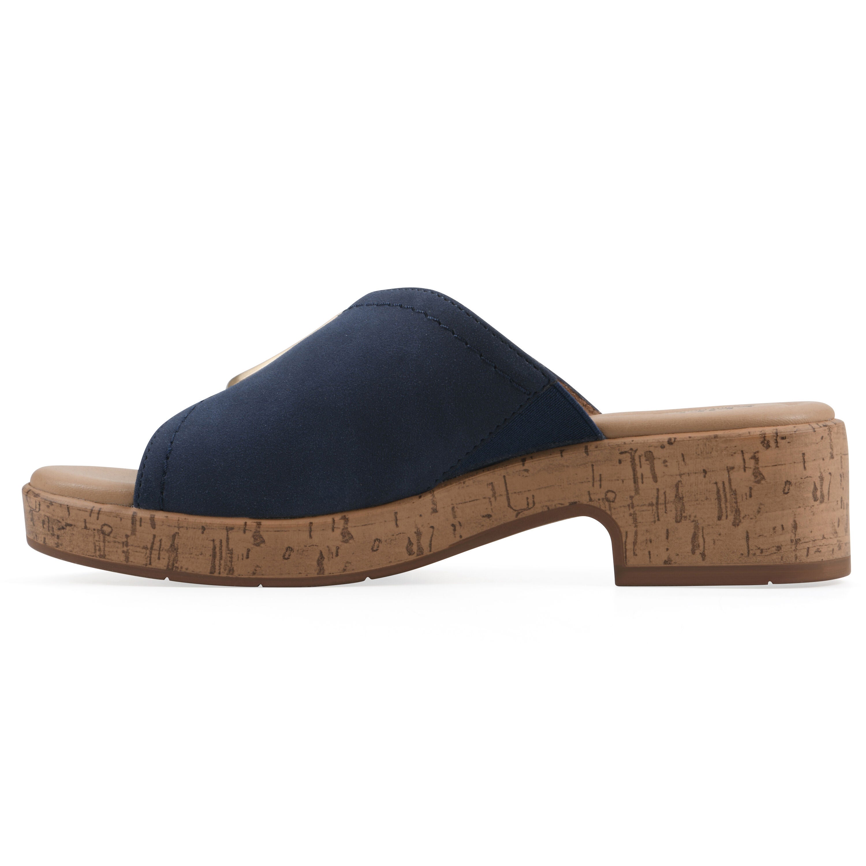 Filipa Block Heel Sandal, DARK BLUE NUBUCK, alternate image number 3