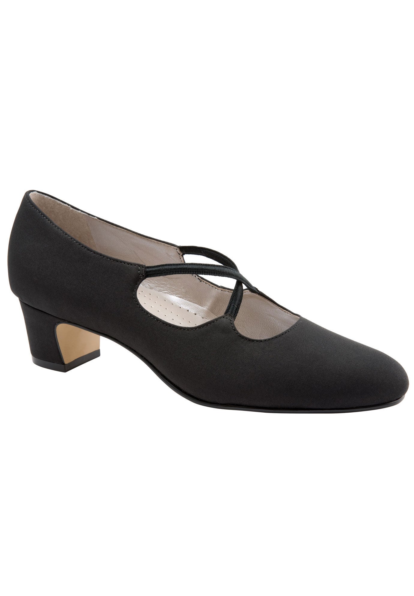Jamie Pump by Trotters&reg;, BLACK MICROFIBER, hi-res image number 0