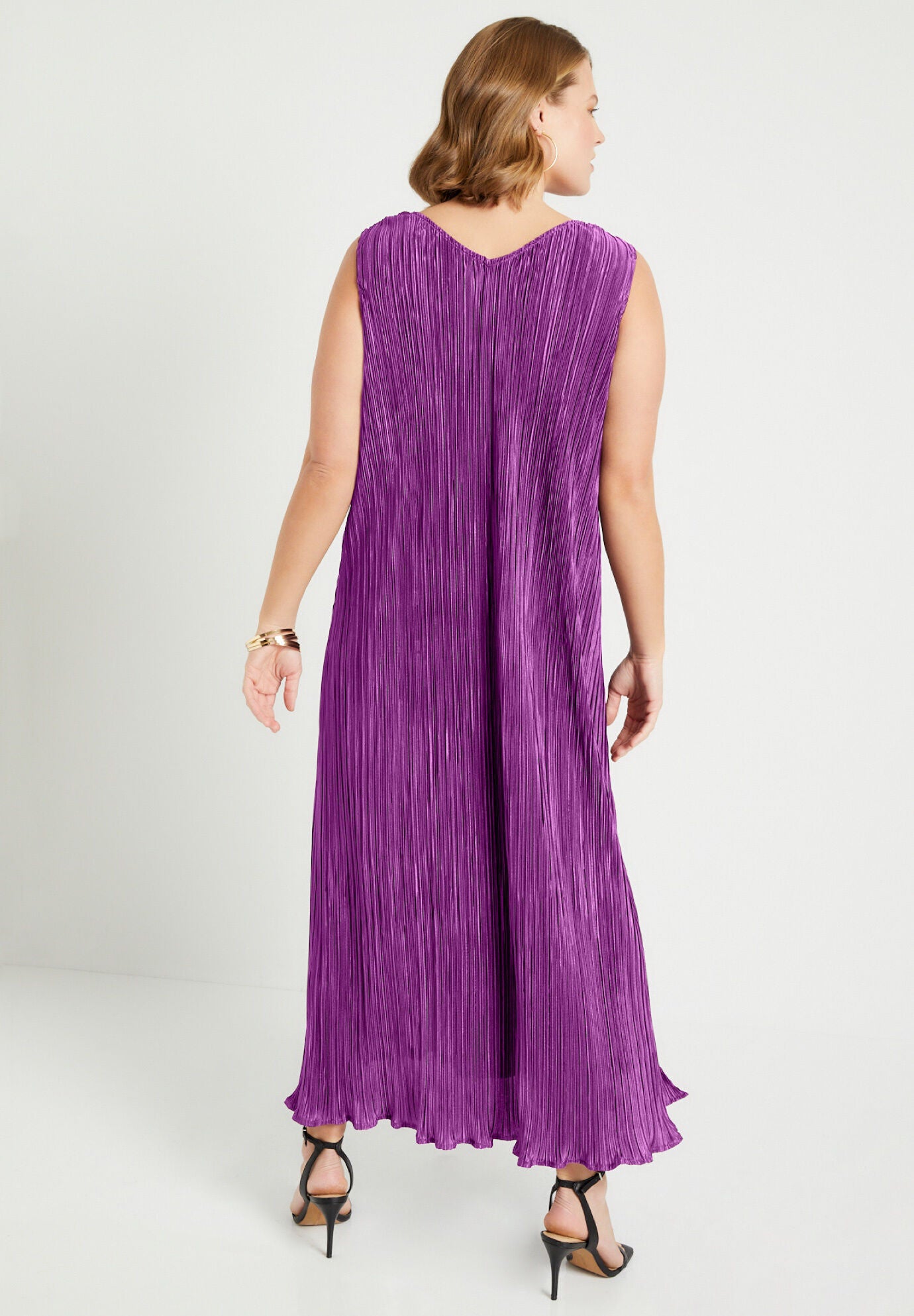 Plisse Midi Dress, , on-hover image number 1