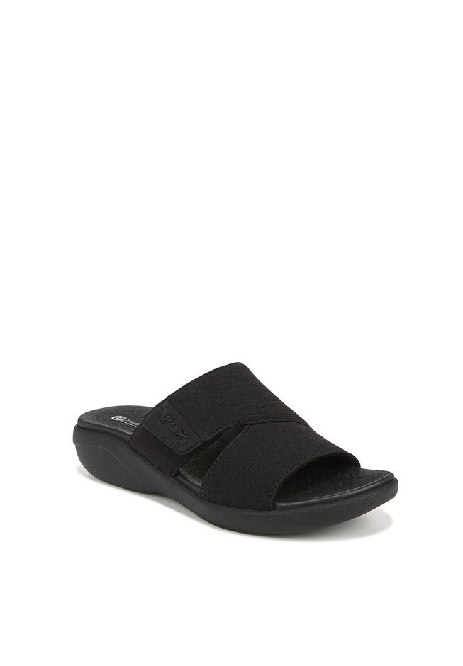Carefree Slip On Sandal, BLACK FABRIC, hi-res image number null