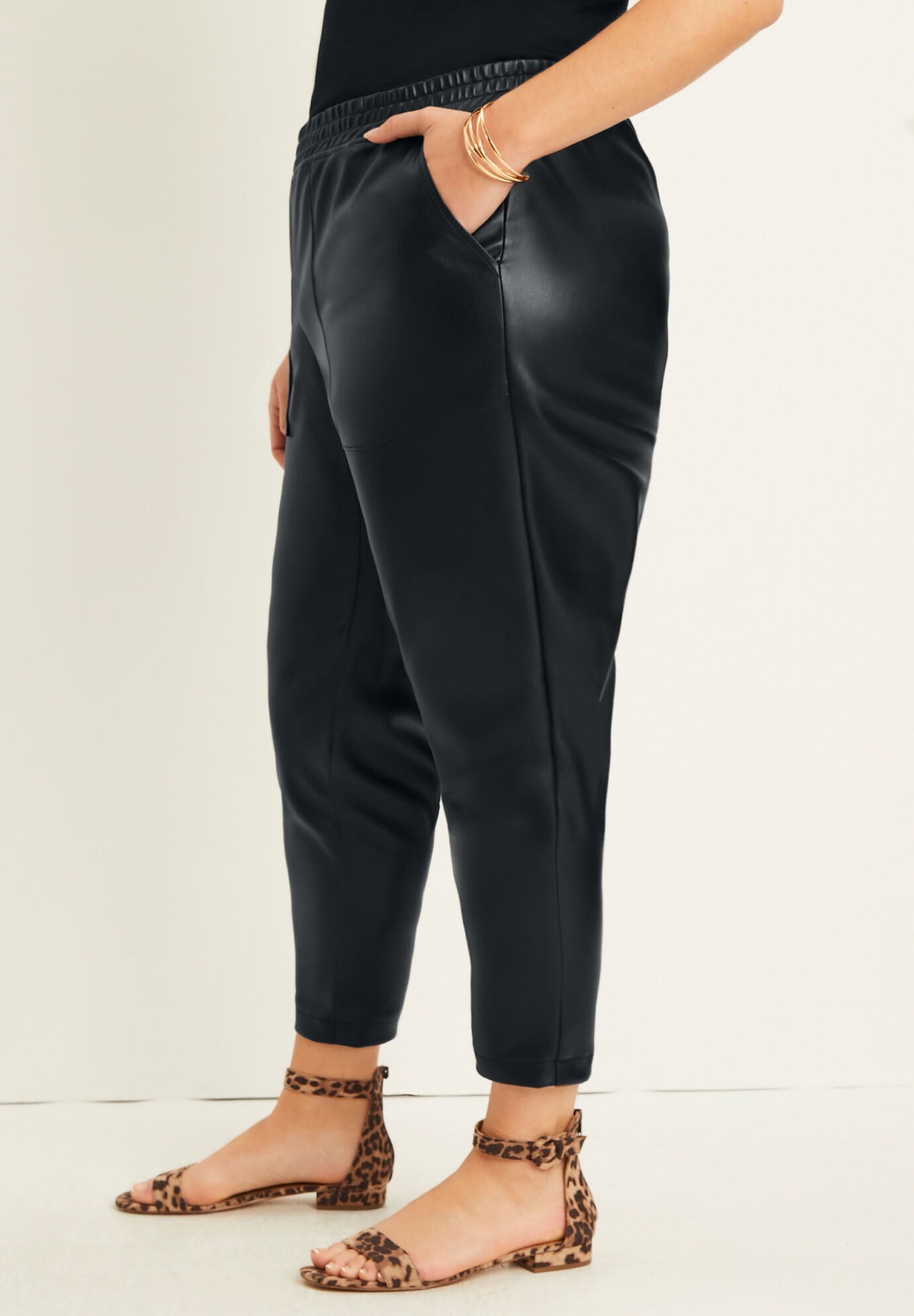 Faux Leather Pants, , alternate image number 2