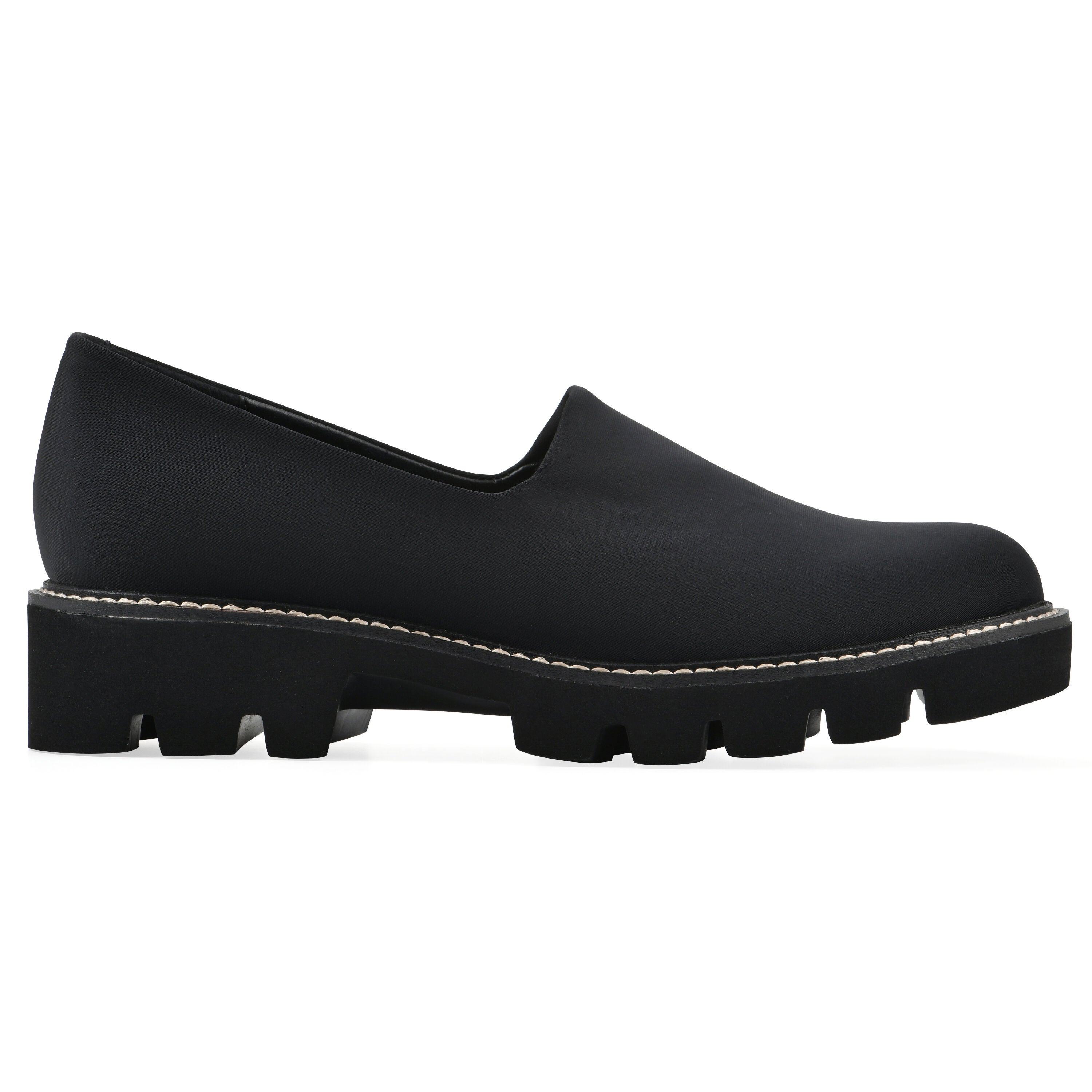 Gianni Lug Sole Flat, BLACK FABRIC, alternate image number 2