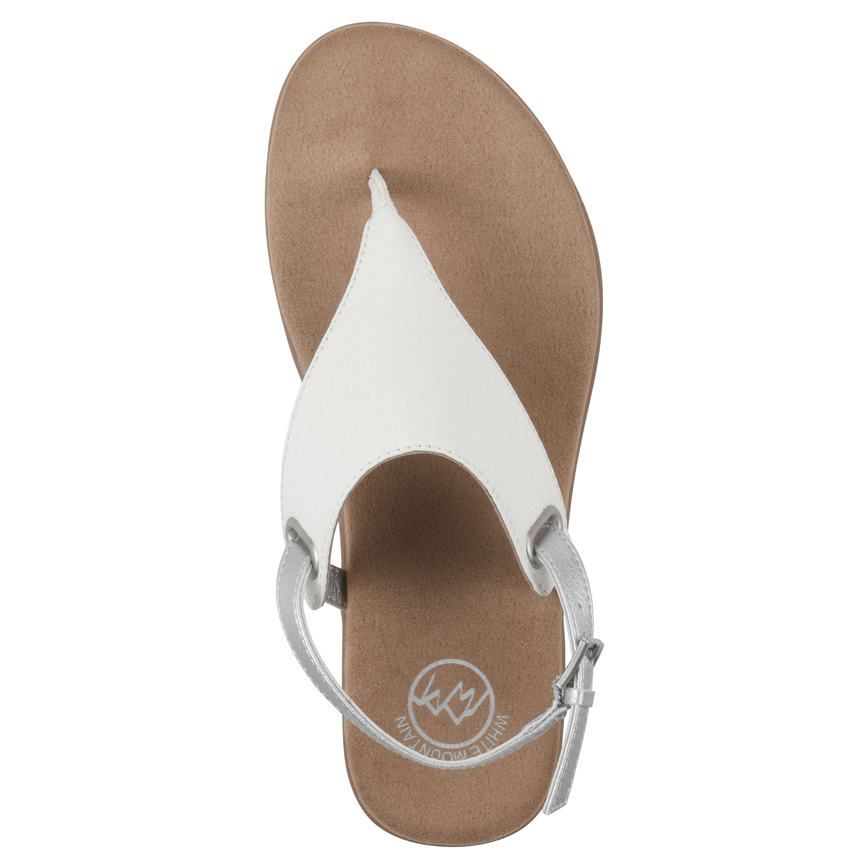 Lifted Backstrap Sandal, WHITE SMOOTH, alternate image number 4