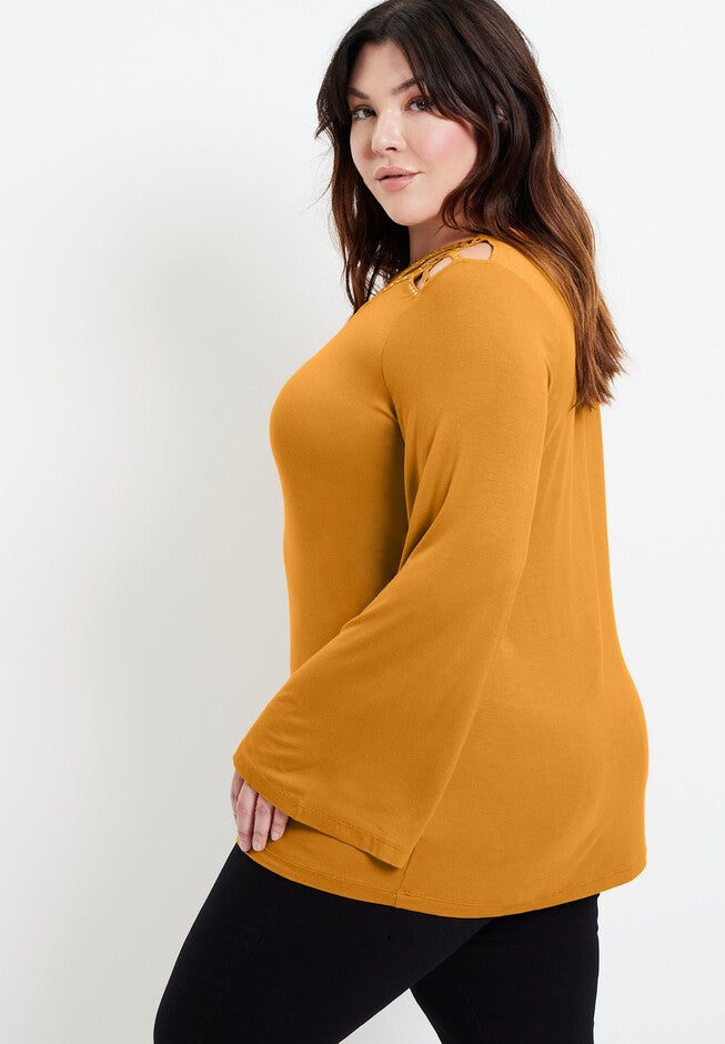 Embellished Cutout Top, , alternate image number null