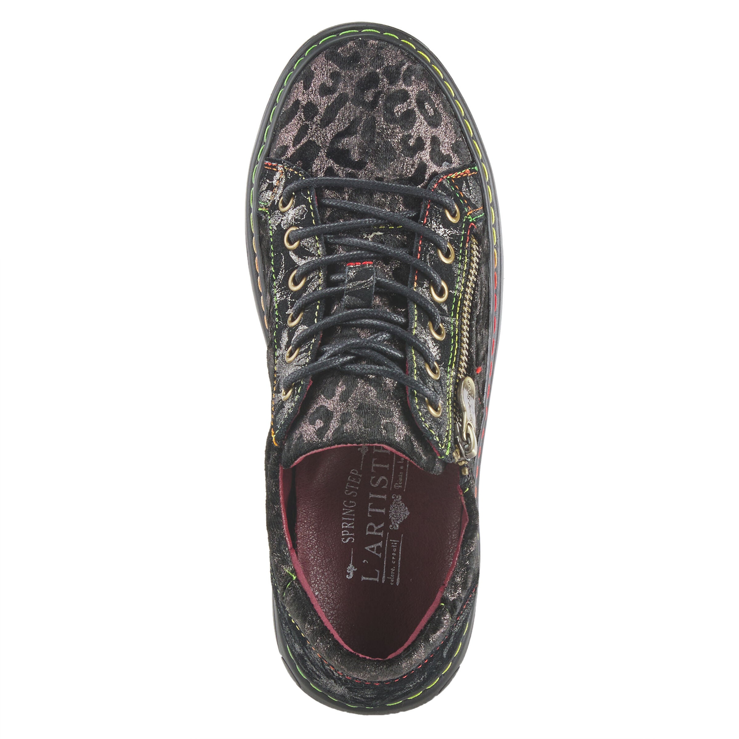 Danli-Cheeta Sneaker, PEWTER MULTI, alternate image number 3