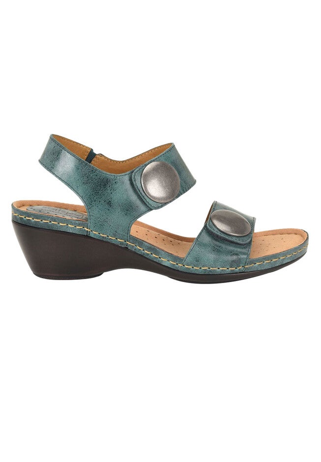 Pamela Leather Wedge Sandal by Softspots®, , alternate image number null