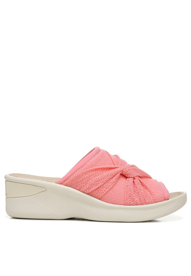 Ladies' Smile Sandals, Pink Cheetah Fabric Jessica London