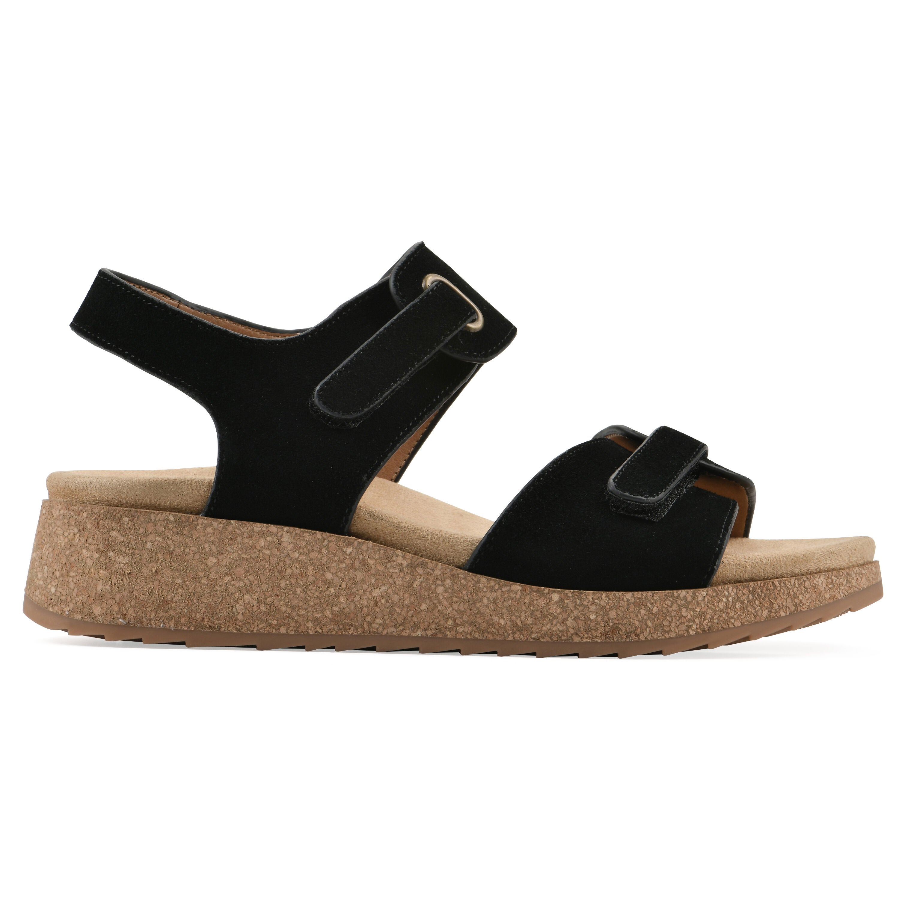 Gelato Wedge Sandal, BLACK SUEDE, alternate image number 2