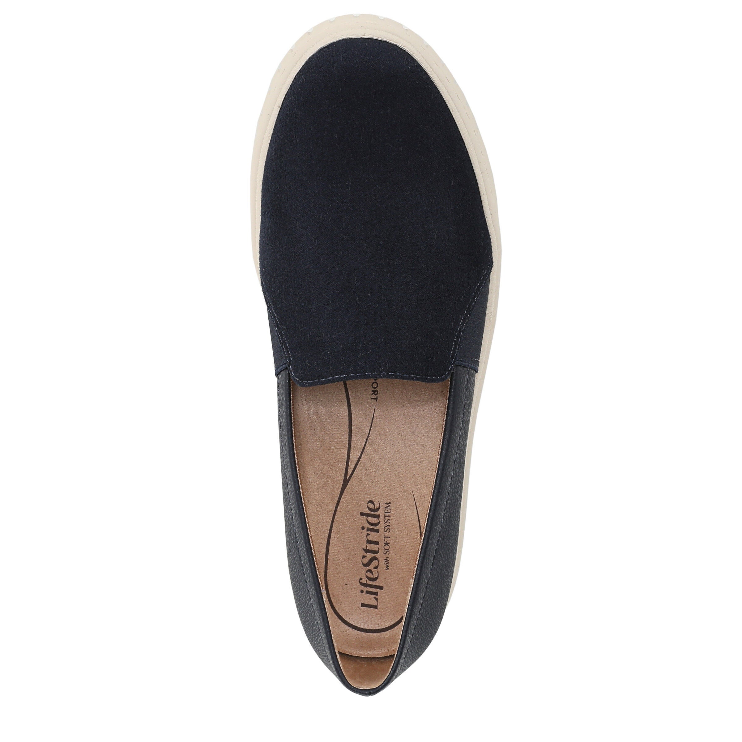 Grandeur Slip-On Flat, LUX NAVY SUEDE, alternate image number 6