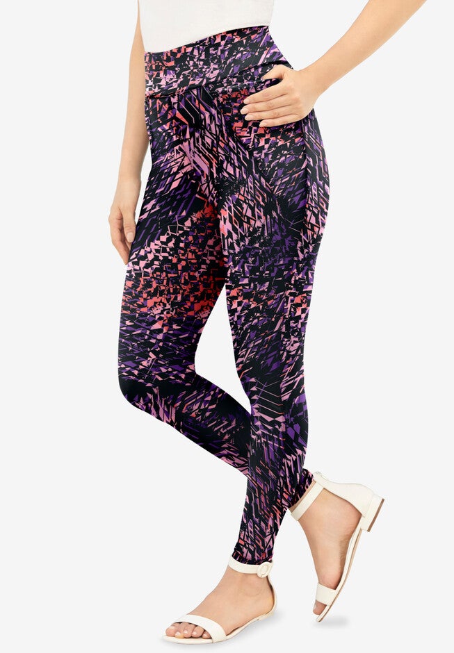 Side-Pocket Performance Legging, BLACK WAVE TEXTURE, hi-res image number null
