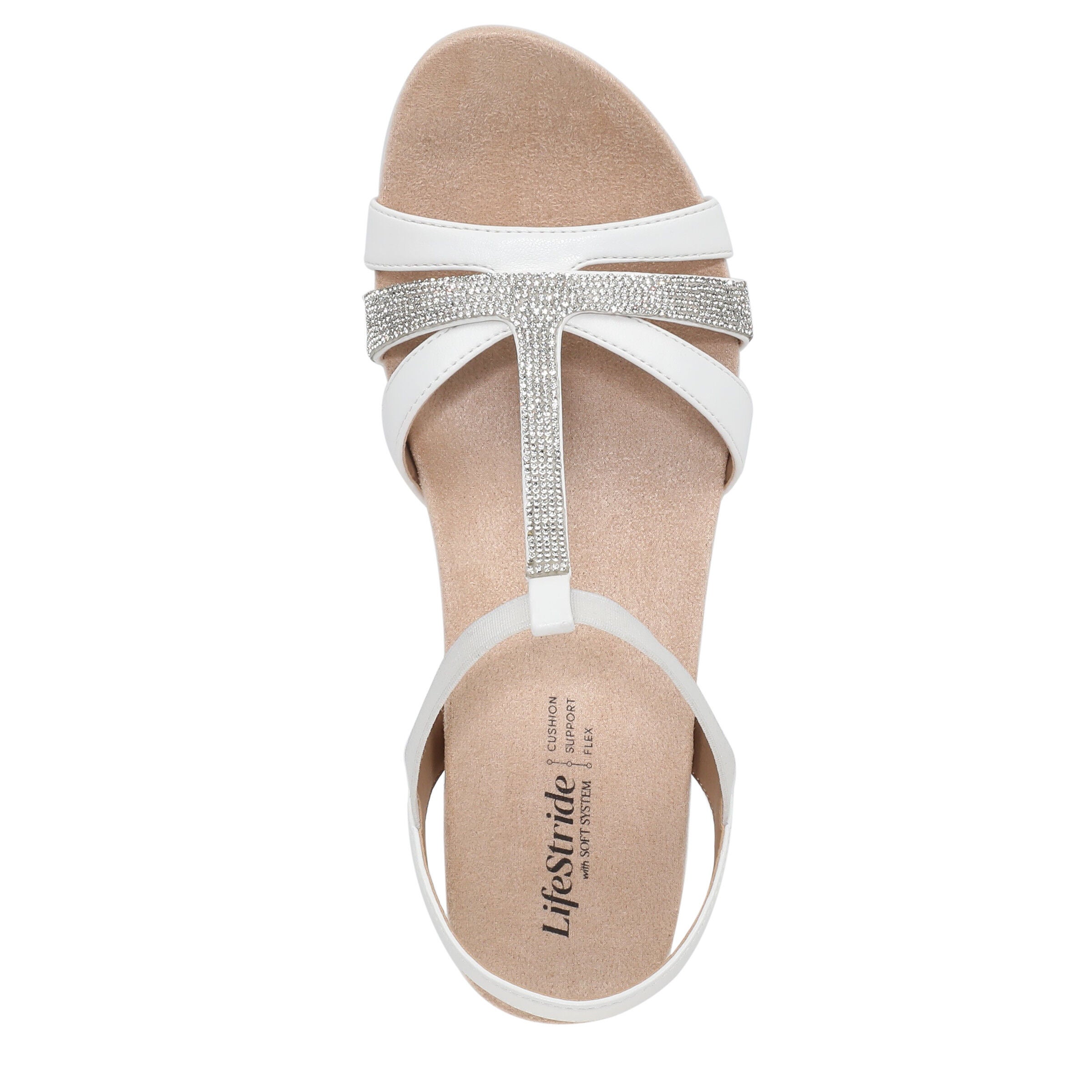 Mimosa Wedge Sandal, WHITE, alternate image number 6