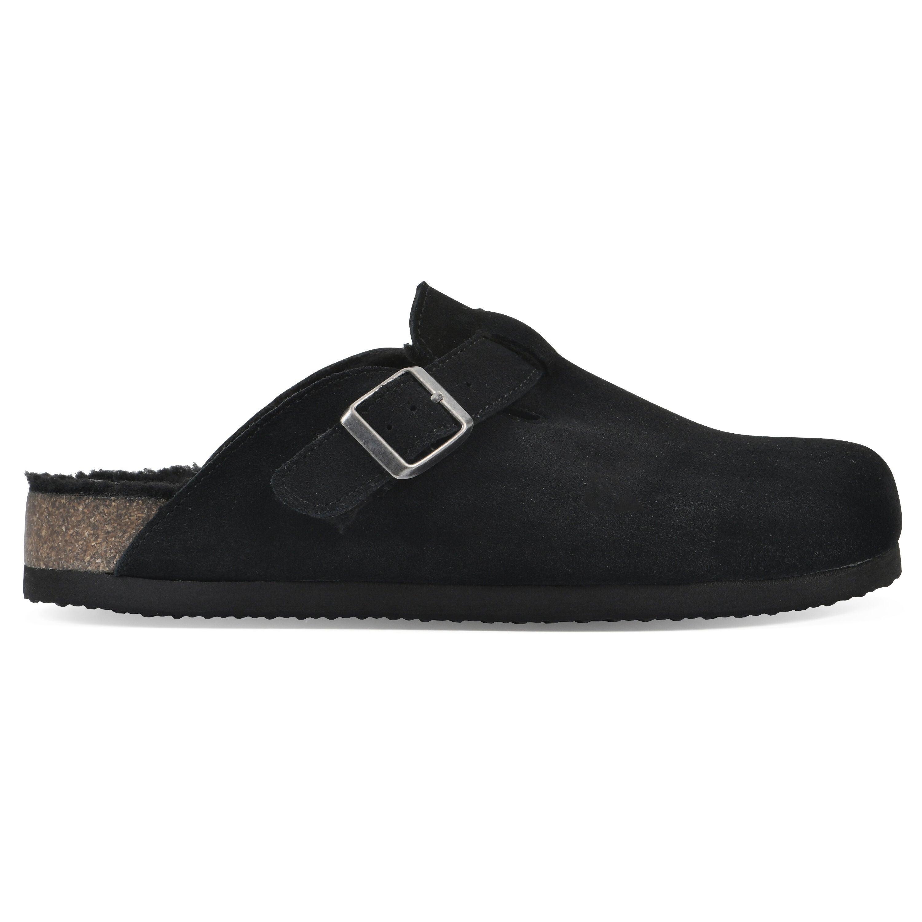 Bari Footbeds Clog, BLACK SUEDE FF, alternate image number 2