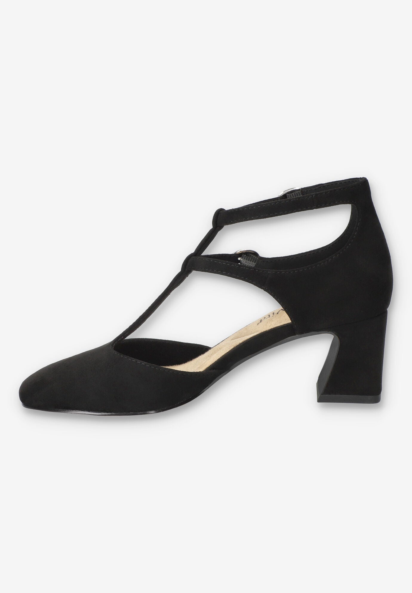Harpswell Block Heel Pump, BLACK SUEDE, alternate image number 4