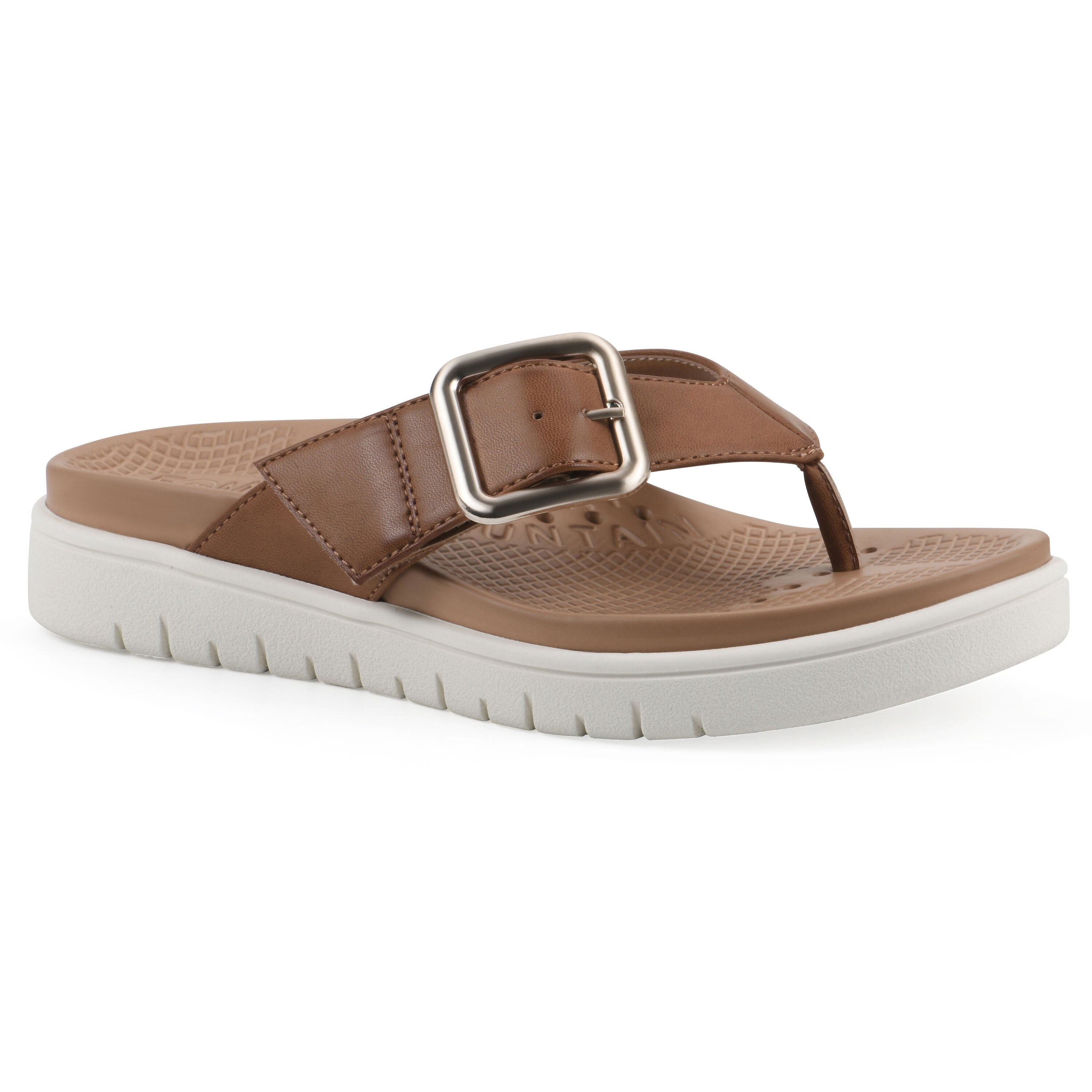 Nalla FOM Recovery Thong Sandal, DARK TAN, hi-res image number 0