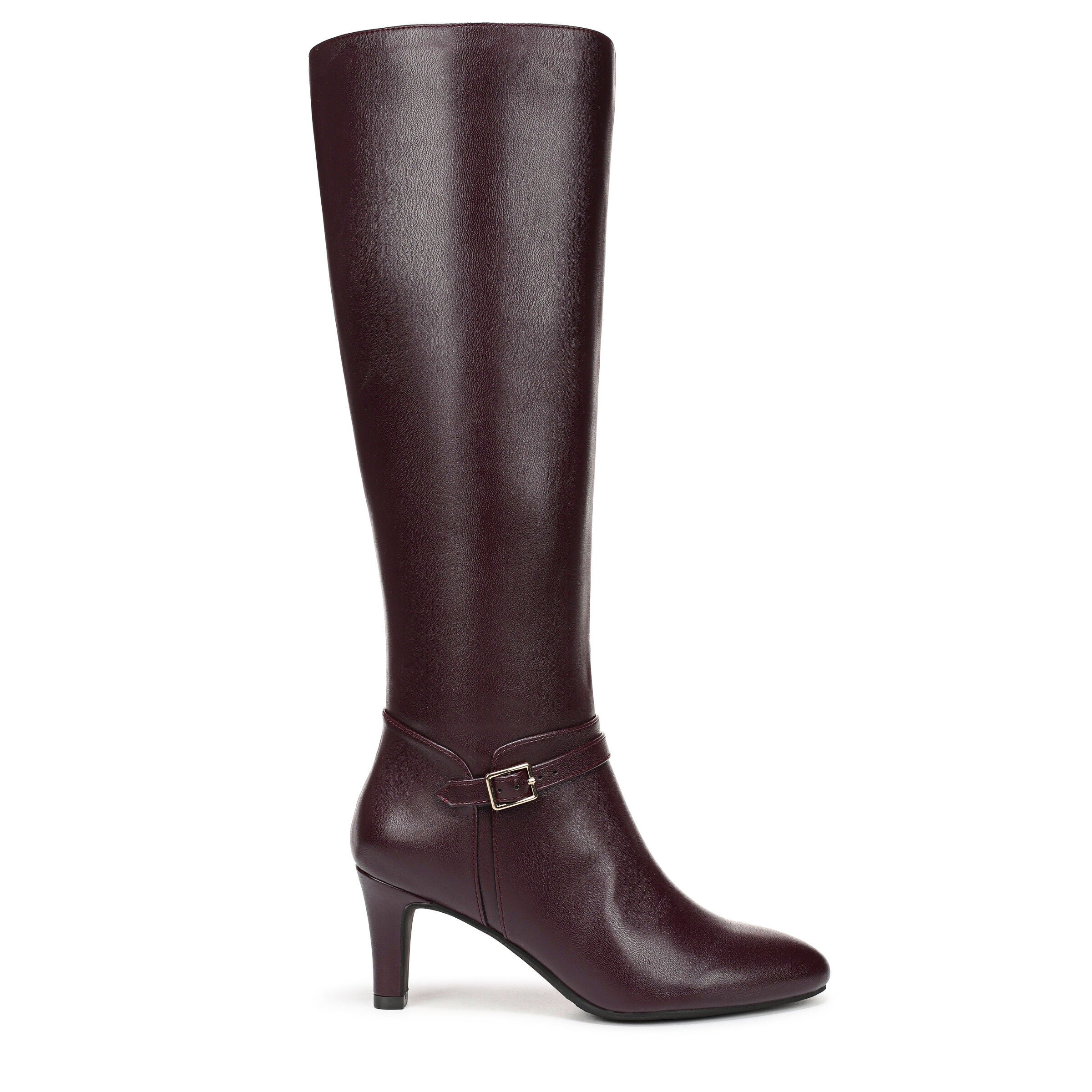 Glenore Wide Calf Knee High Boot, PLUM, alternate image number 3