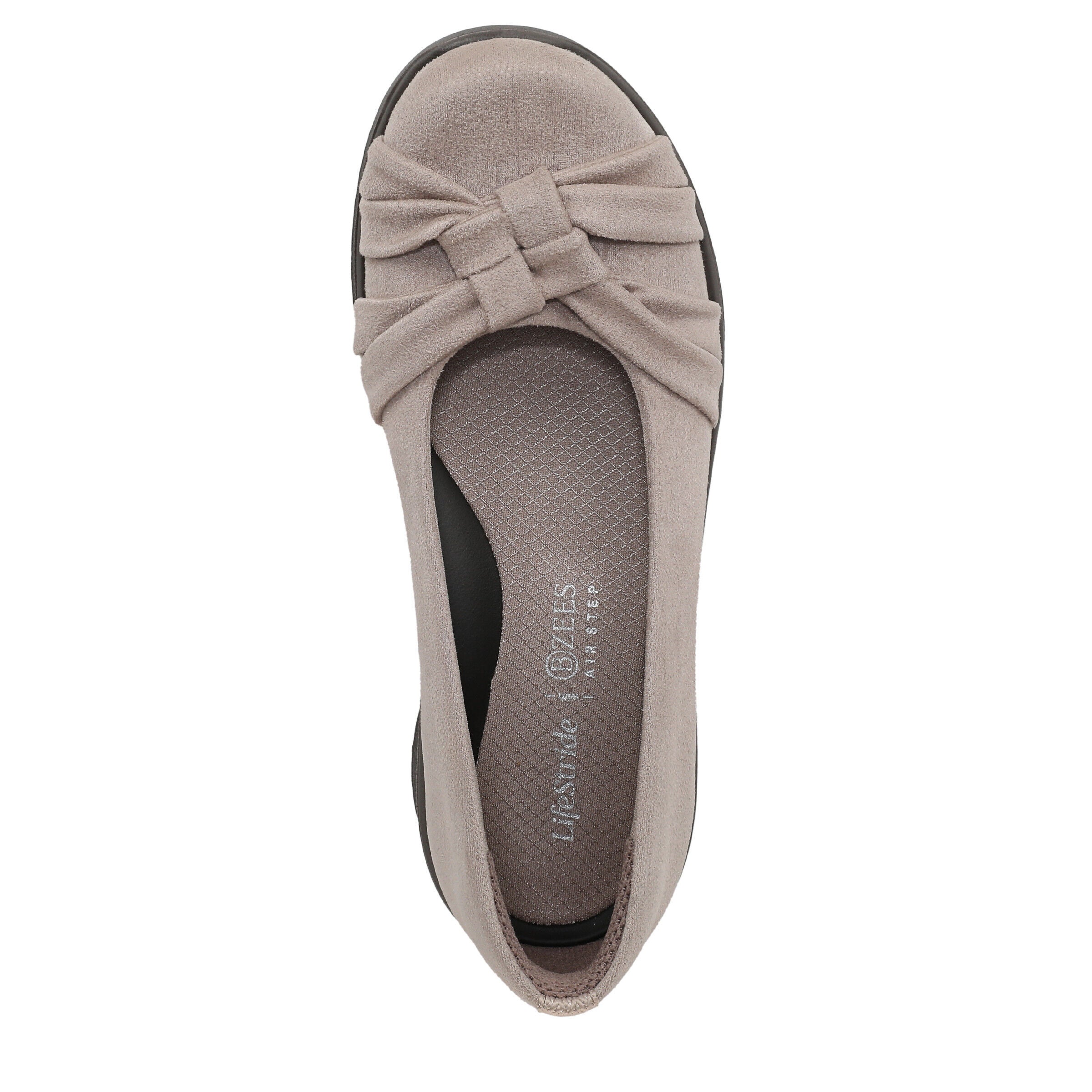 Glamour Accent Knots Wedge Flat, SIMPLY TAUPE FABRIC, alternate image number 6