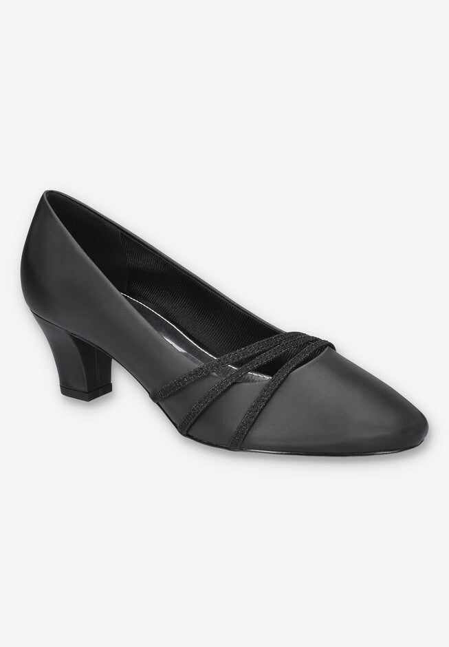 Special Occasion Cristiny Pump, Black Satin Jessica London
