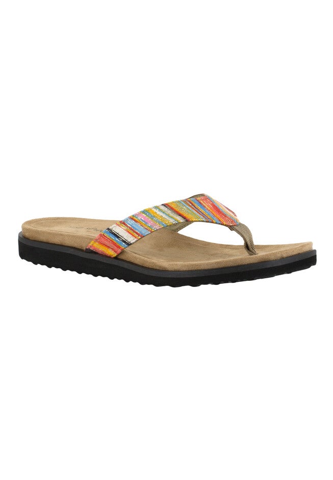 Stevie Sandals by Easy Street®, BRIGHT STRIPE, hi-res image number 0