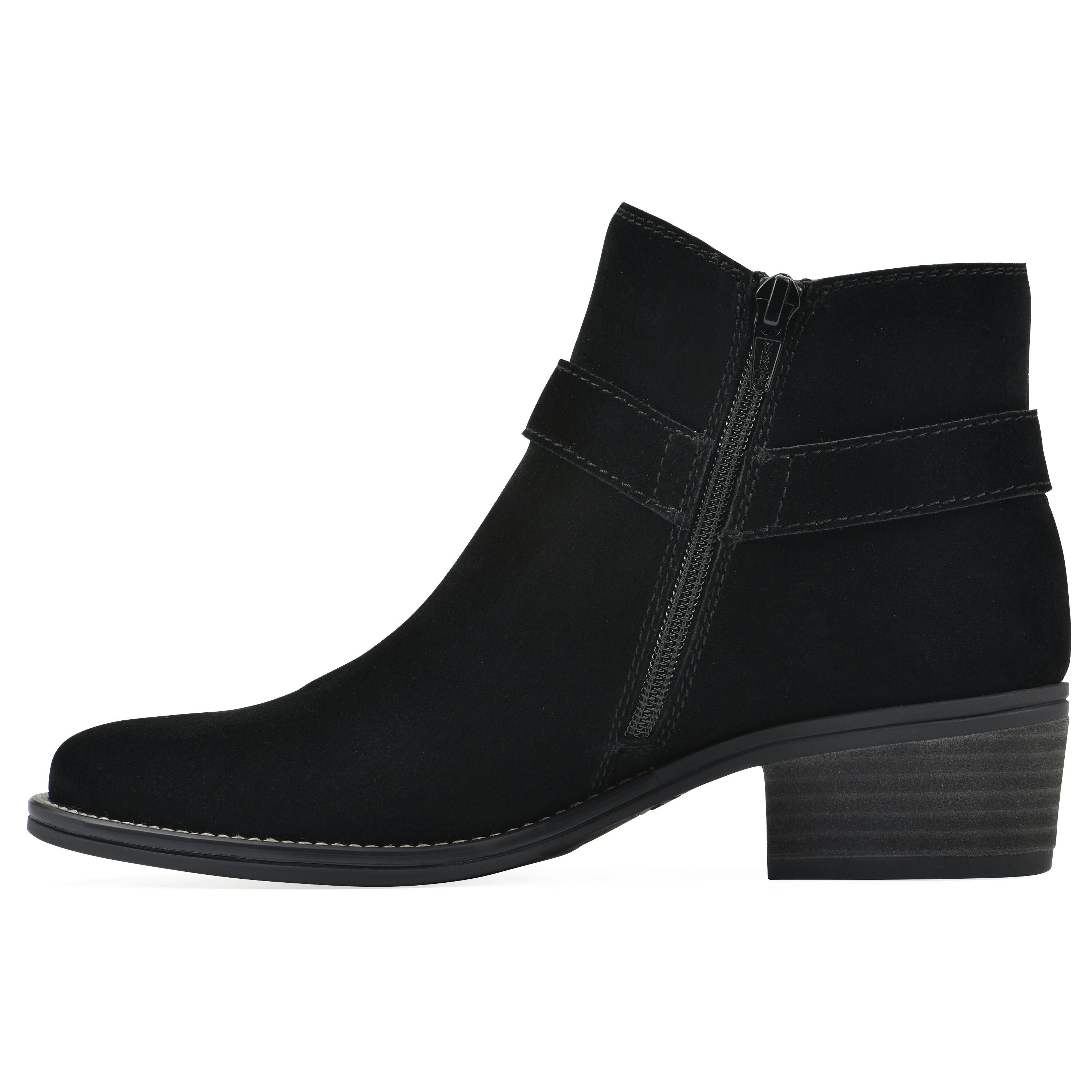 Altossa Western Bootie, BLACK SUEDE, alternate image number 3