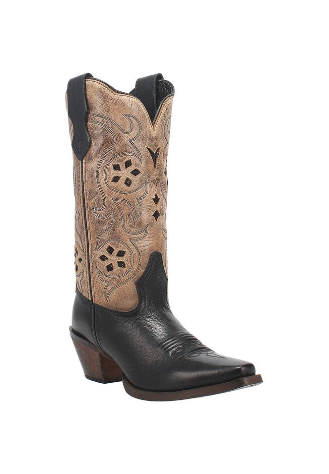 Diamond In The Rough Wide Calf Boots, BLACK TAN, hi-res image number null